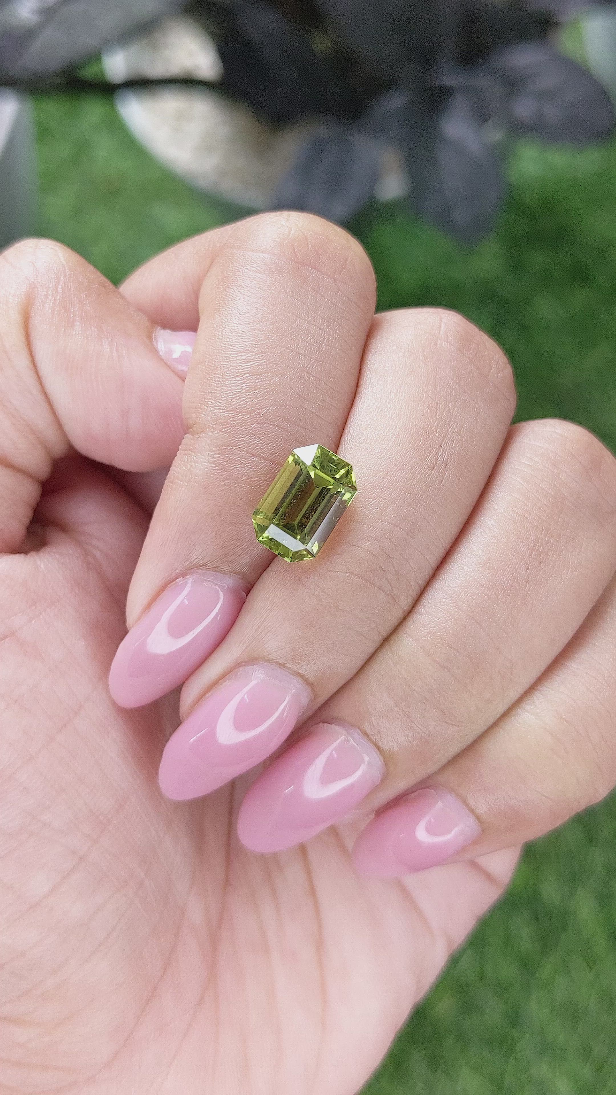 2.98 Ct. Yellowish Green Tourmaline from Tanzania Size Video