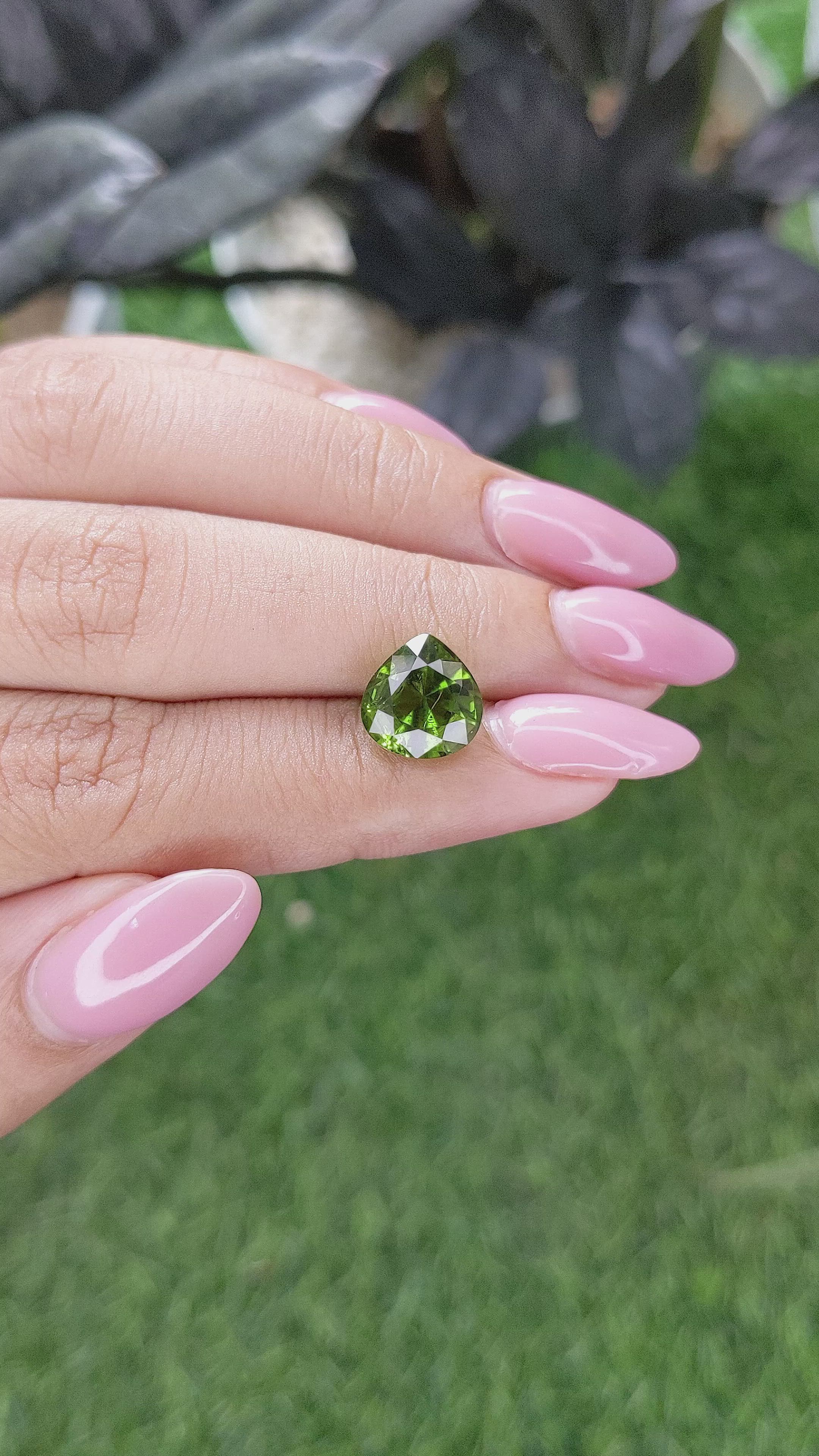 3.57 Ct. Green Tourmaline from Tanzania Size Video