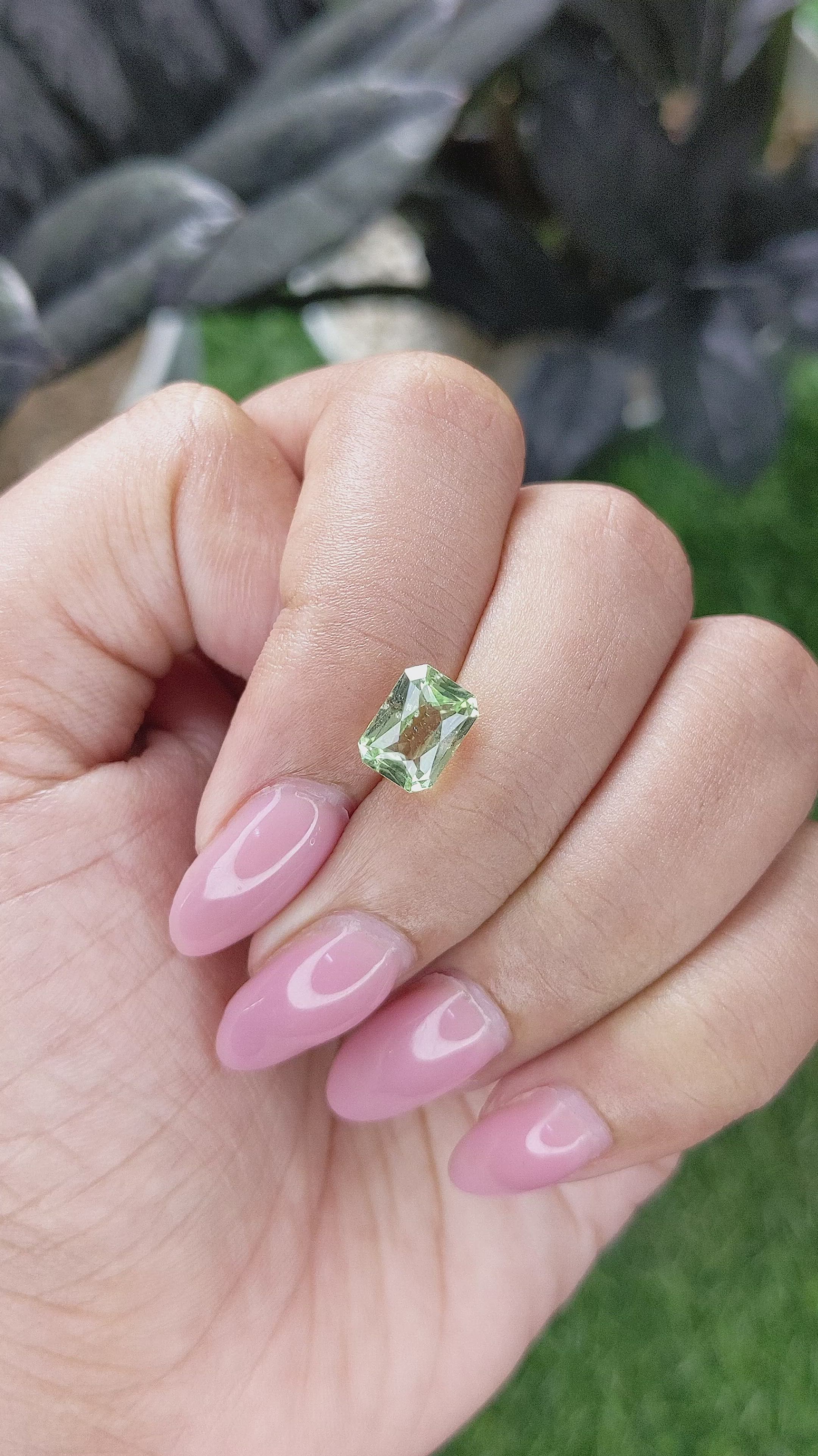 2.15 Ct. Yellowish Green Tourmaline from Tanzania Size Video