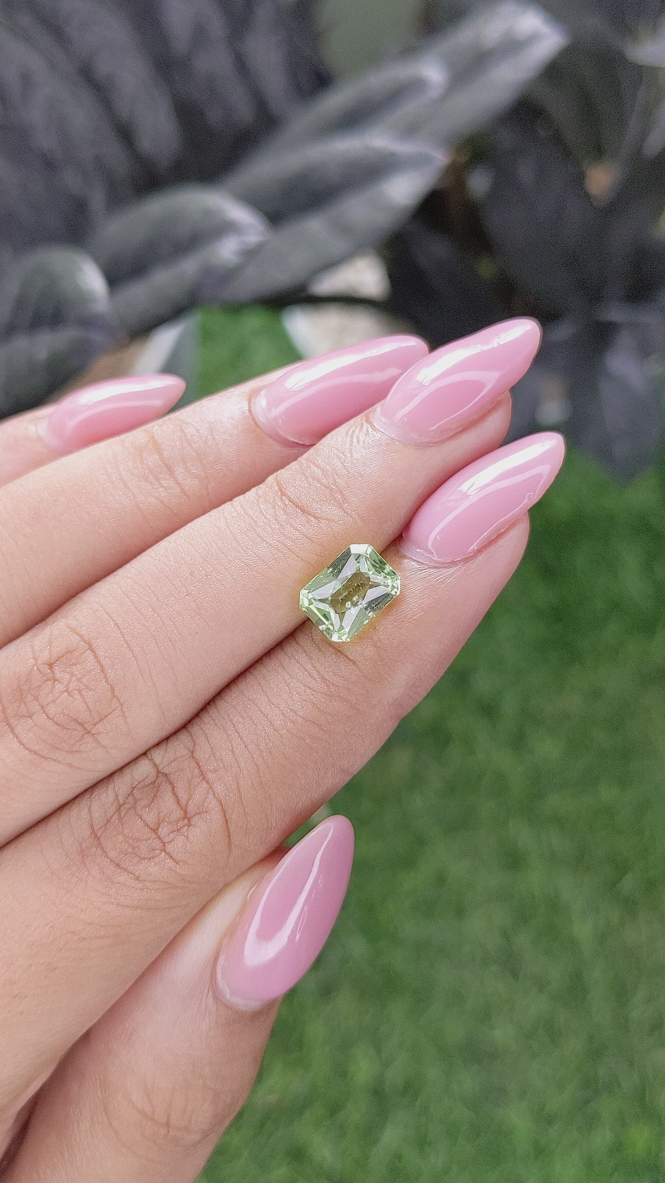 2.15 Ct. Yellowish Green Tourmaline from Tanzania Size Video