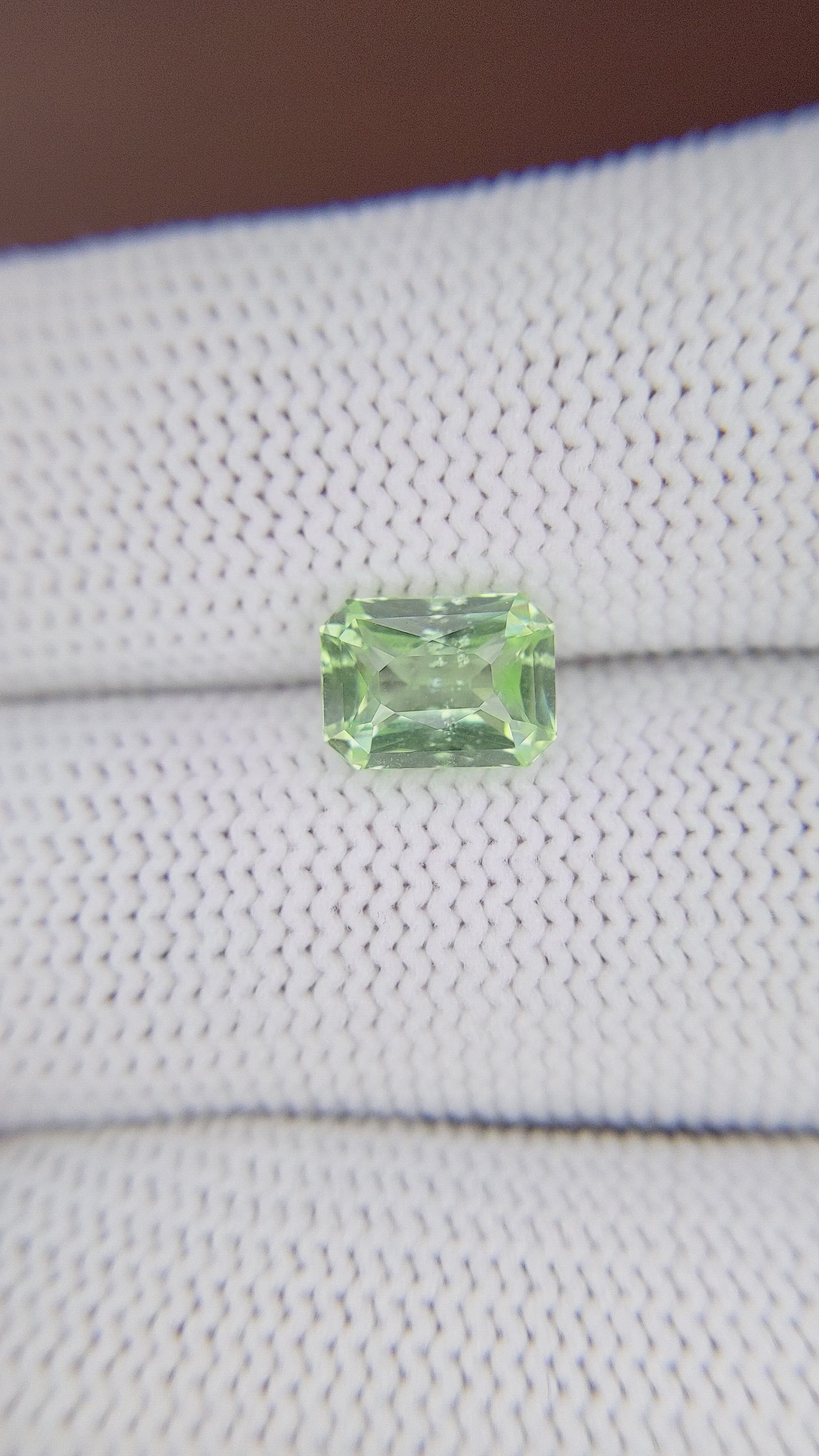 2.15 Ct. Yellowish Green Tourmaline from Tanzania Size Video