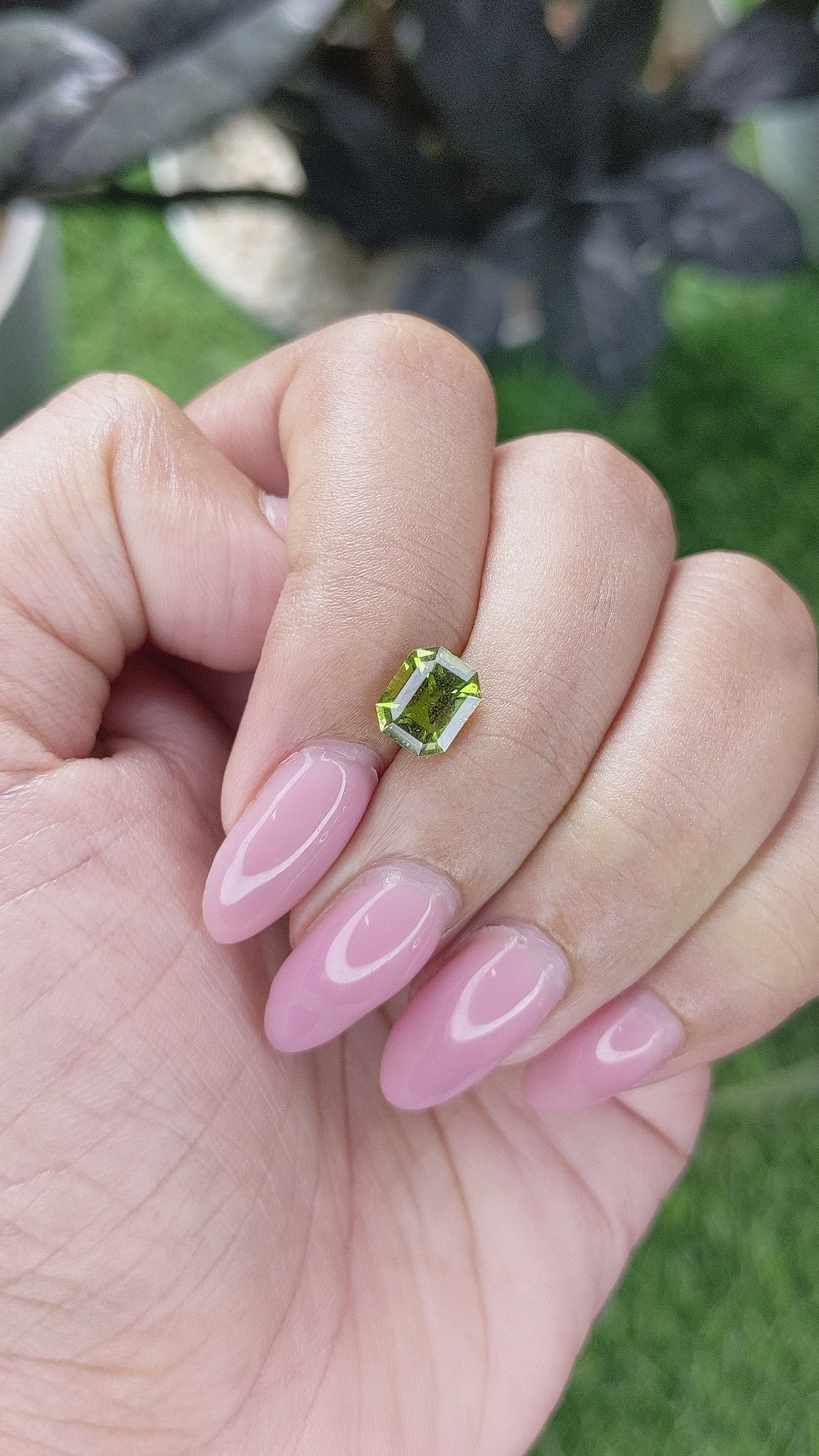 1.55 Ct. Yellowish Green Tourmaline from Tanzania Size Video