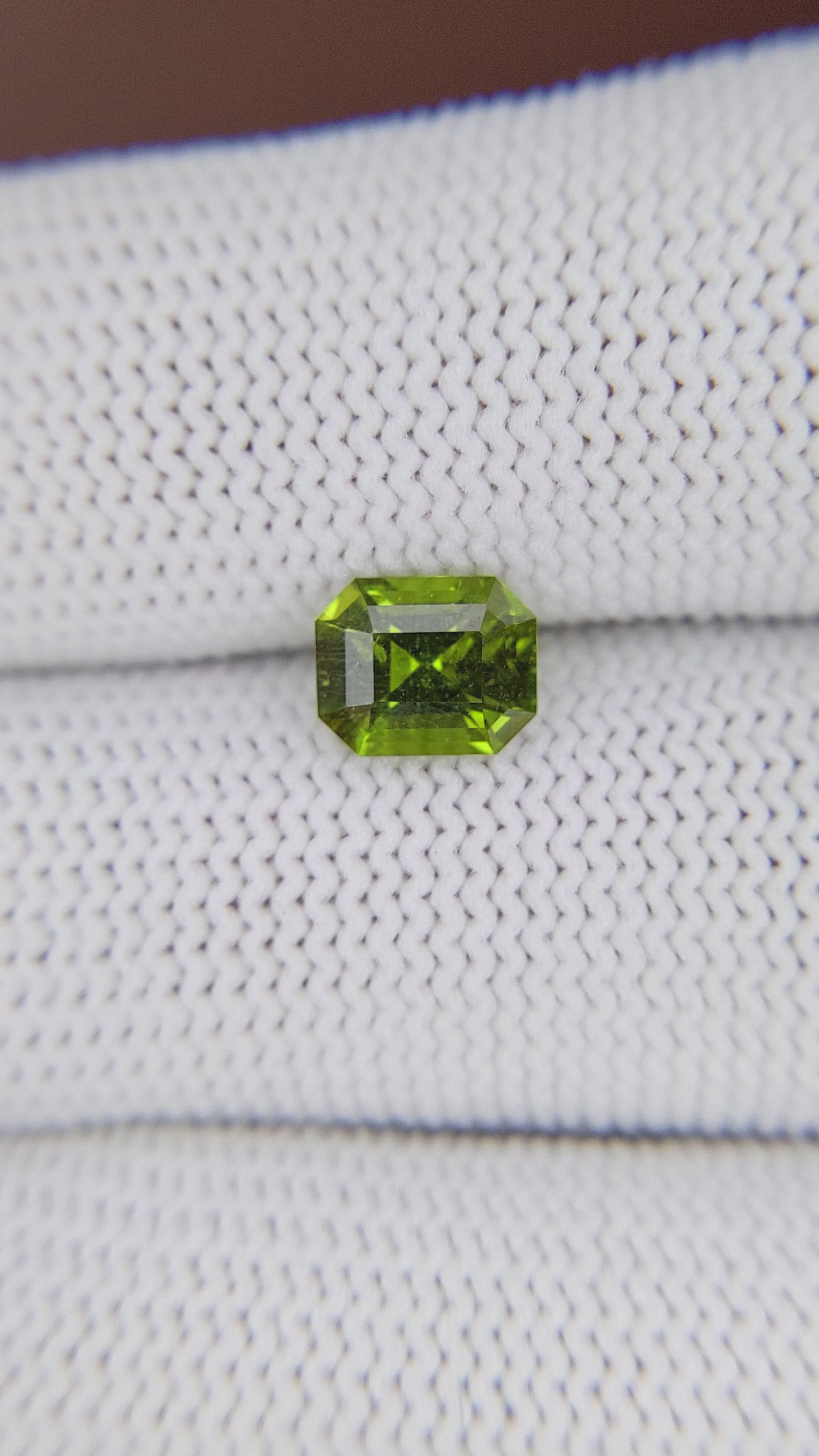 1.55 Ct. Yellowish Green Tourmaline from Tanzania Size Video