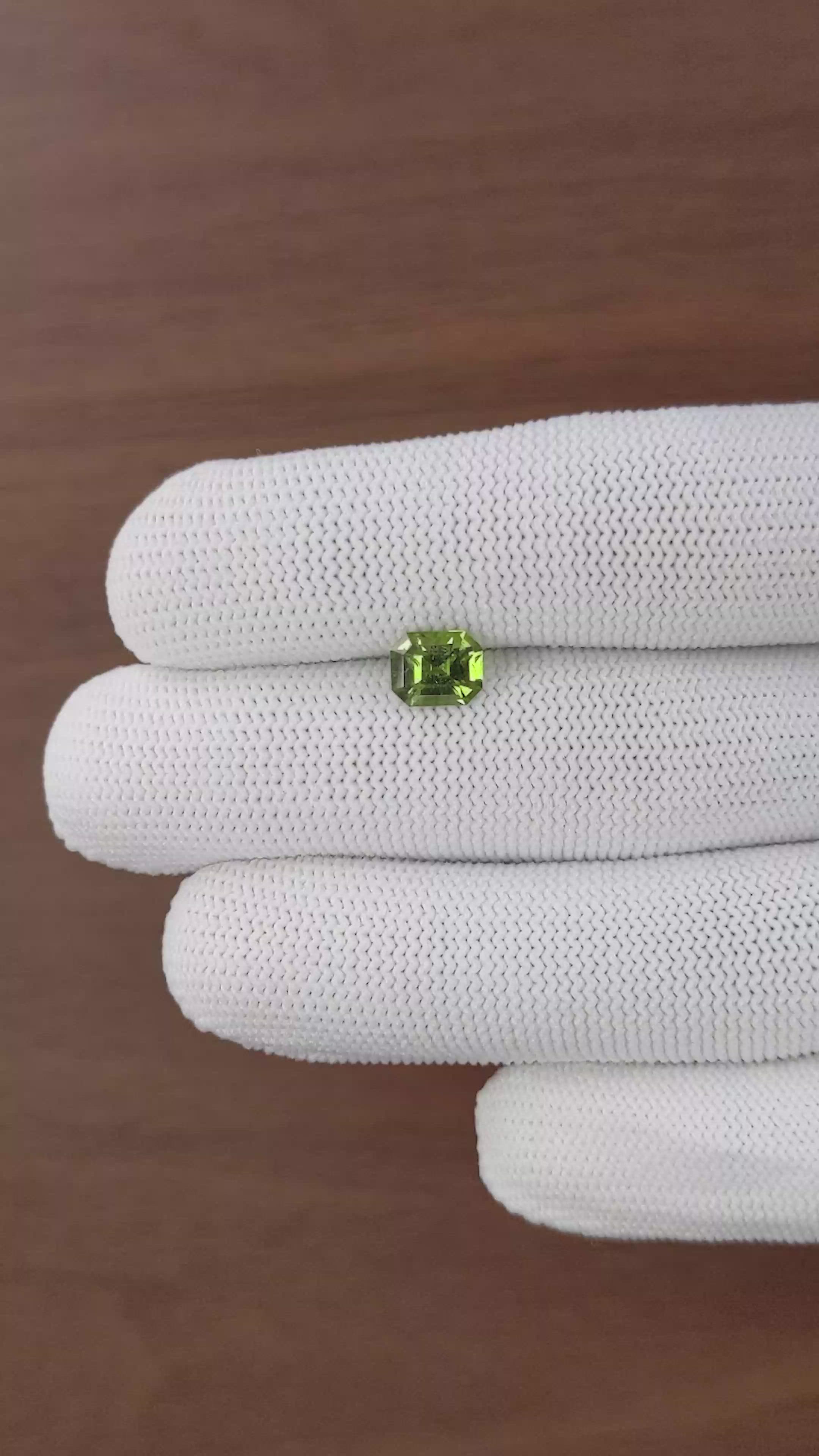1.55 Ct. Yellowish Green Tourmaline from Tanzania Size Video
