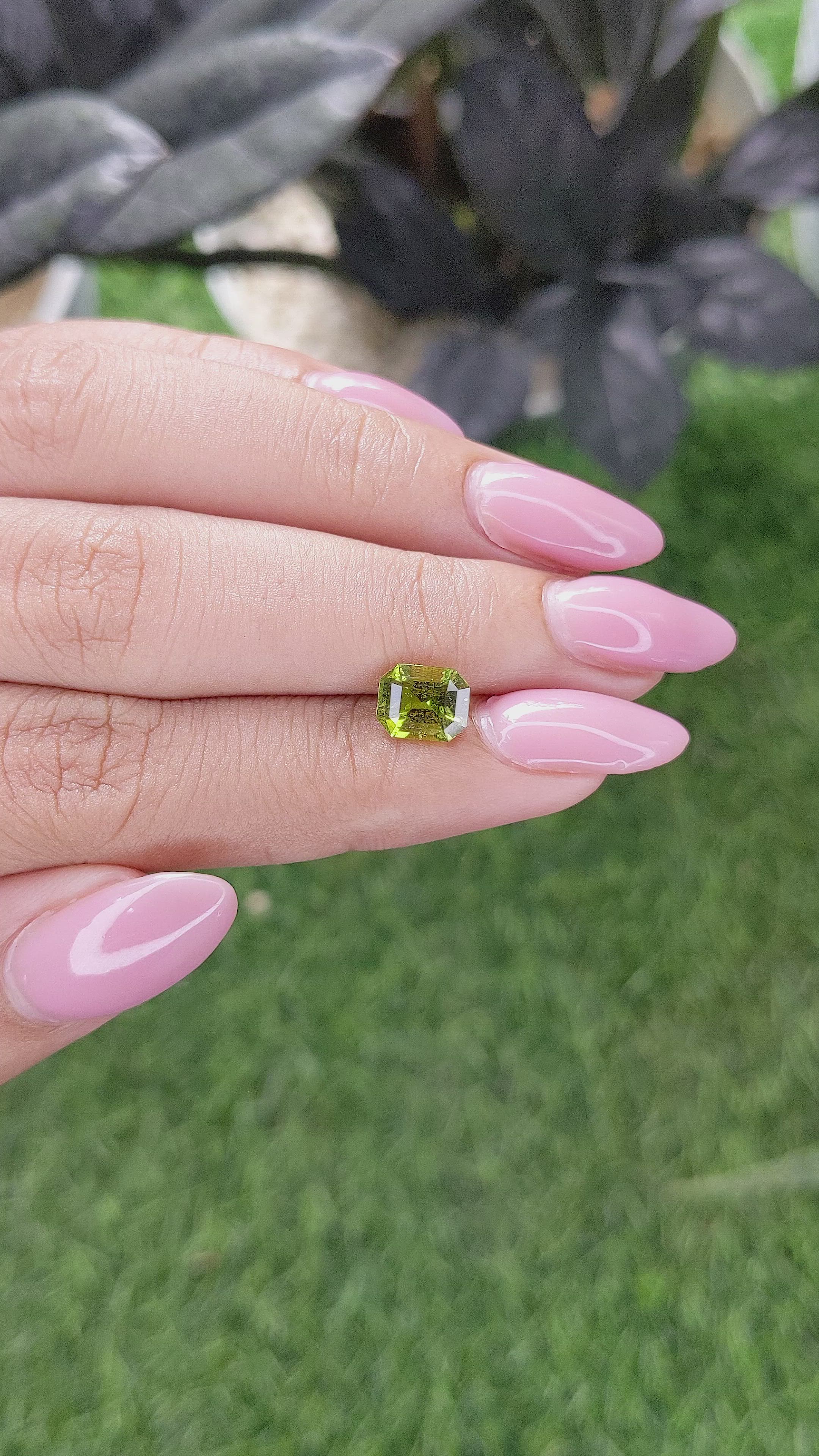 1.55 Ct. Yellowish Green Tourmaline from Tanzania Size Video