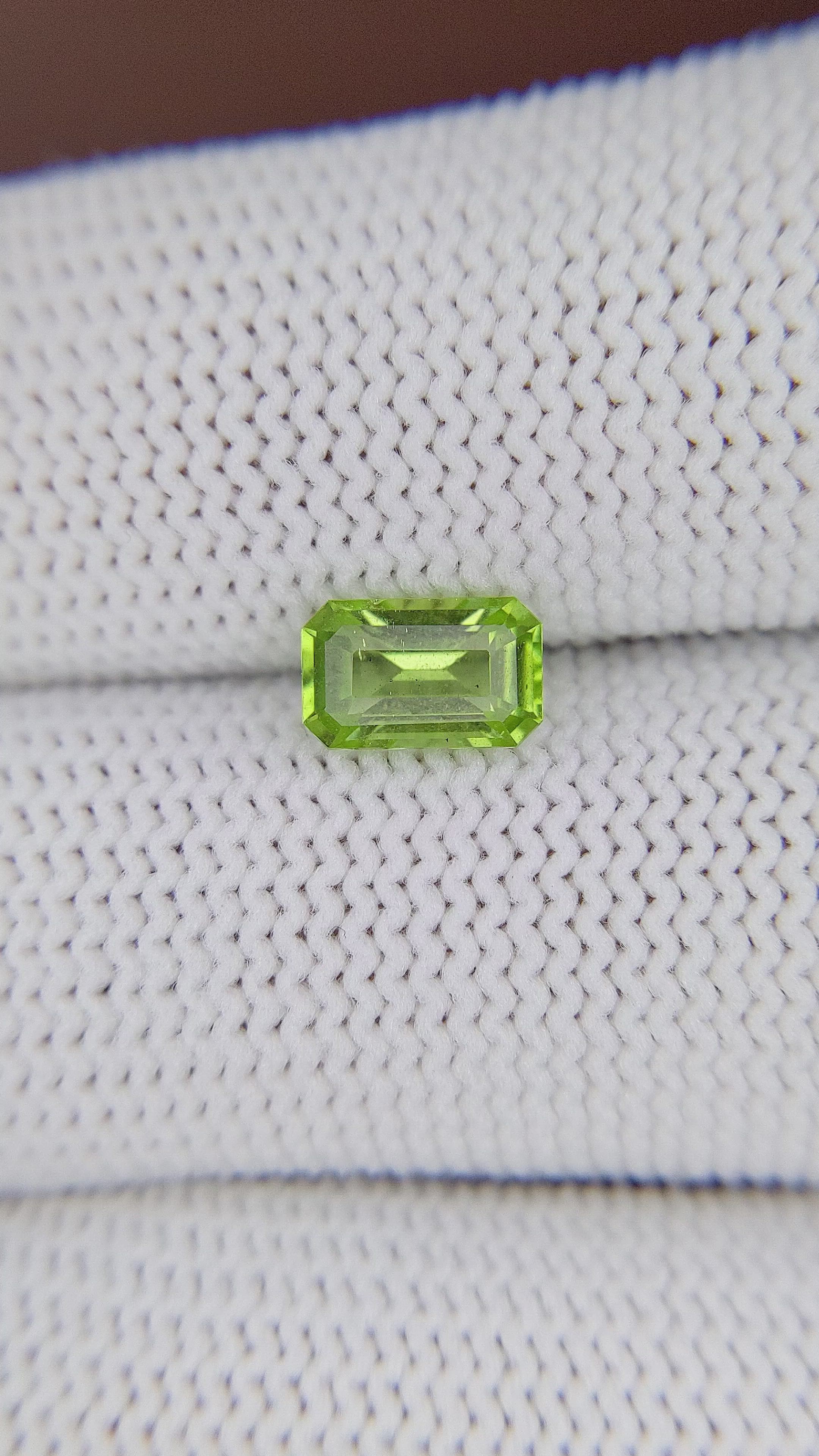 1.07 Ct. Yellowish Green Peridot from Tanzania Size Video
