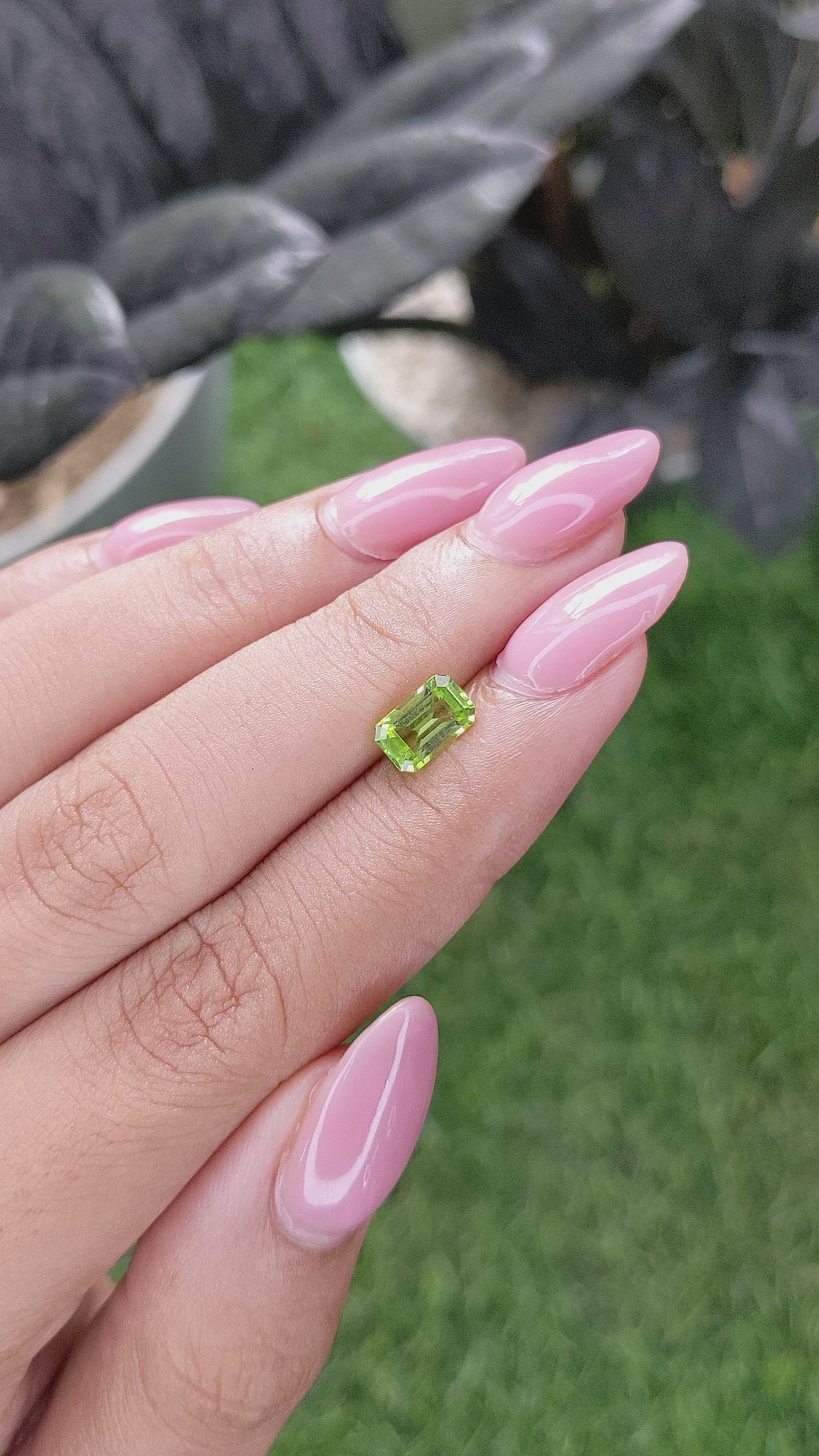 1.07 Ct. Yellowish Green Peridot from Tanzania Size Video