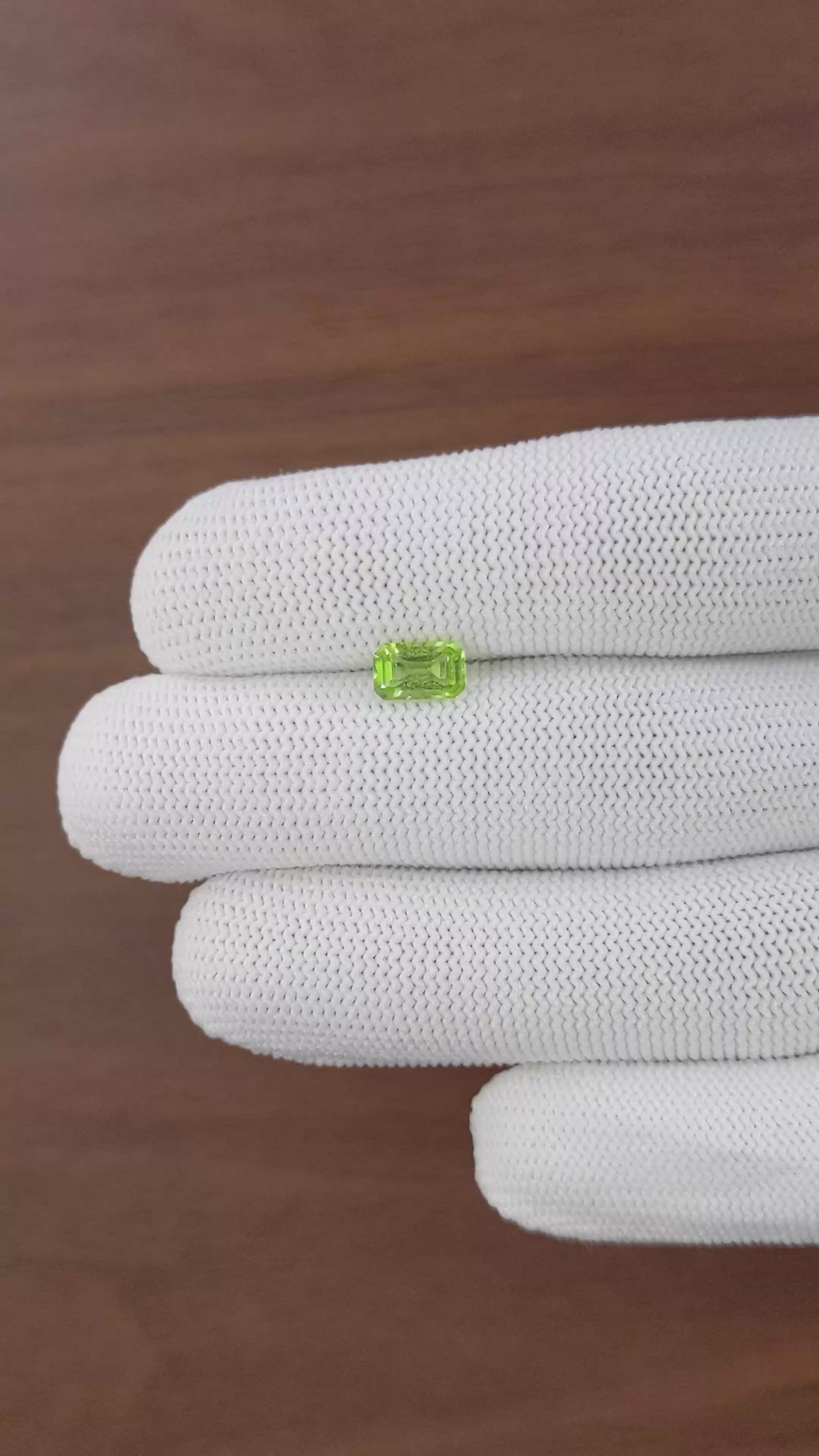 1.07 Ct. Yellowish Green Peridot from Tanzania Size Video