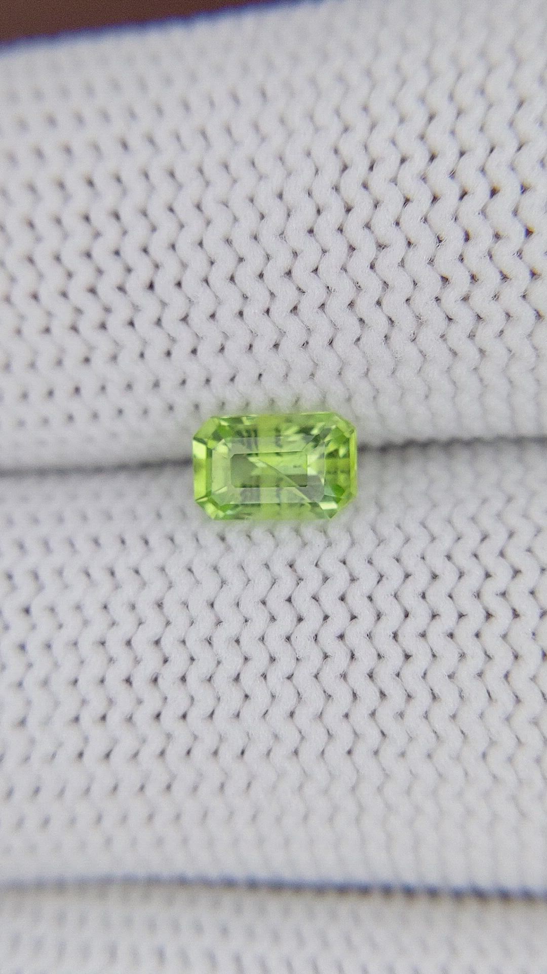 0.68 Ct. Yellowish Green Peridot from Tanzania Size Video