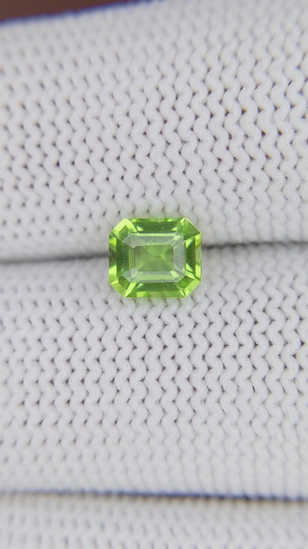 1.18 Ct. Yellowish Green Peridot from Tanzania Size Video