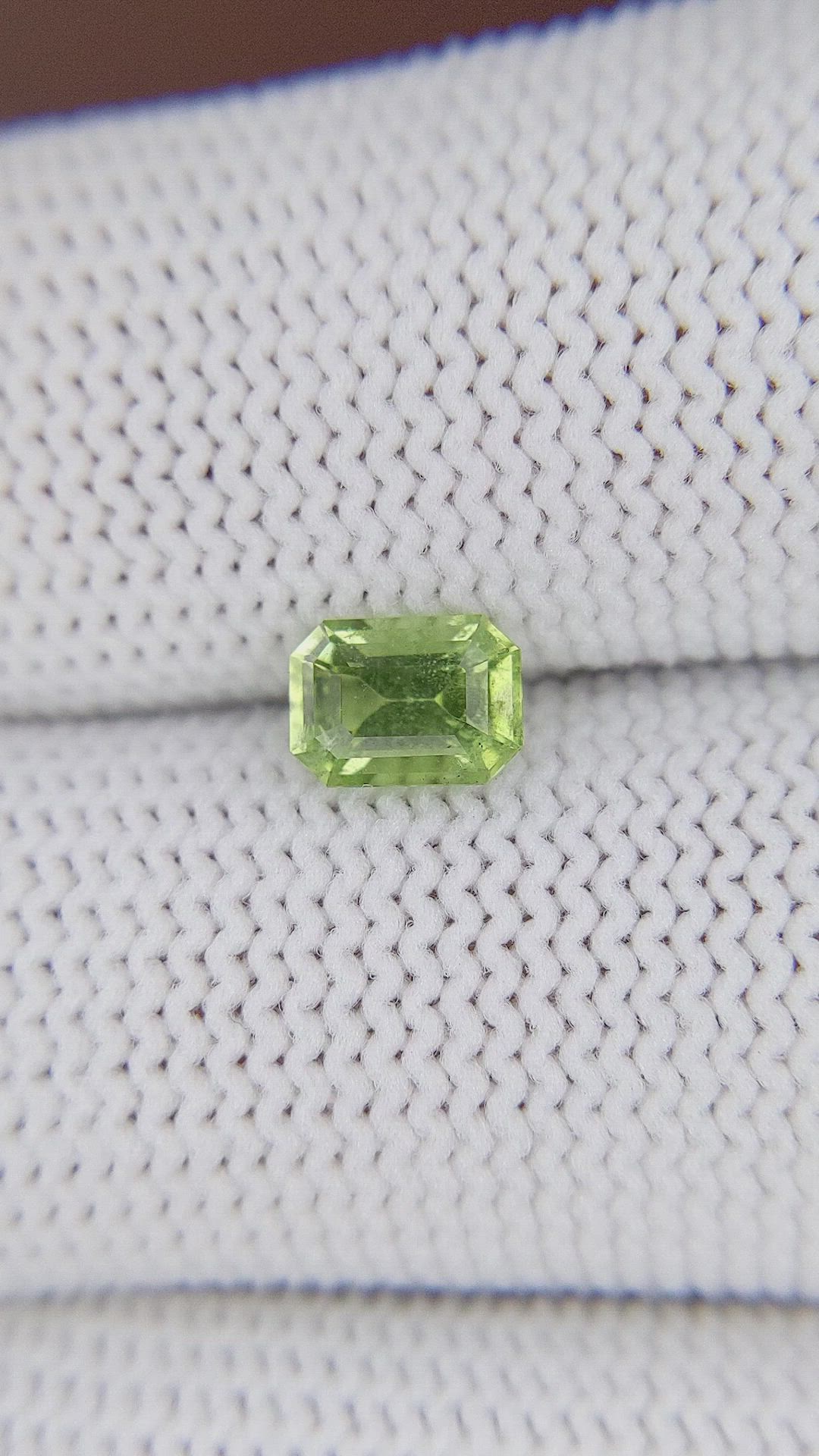 0.81 Ct. Yellowish Green Peridot from Tanzania Size Video
