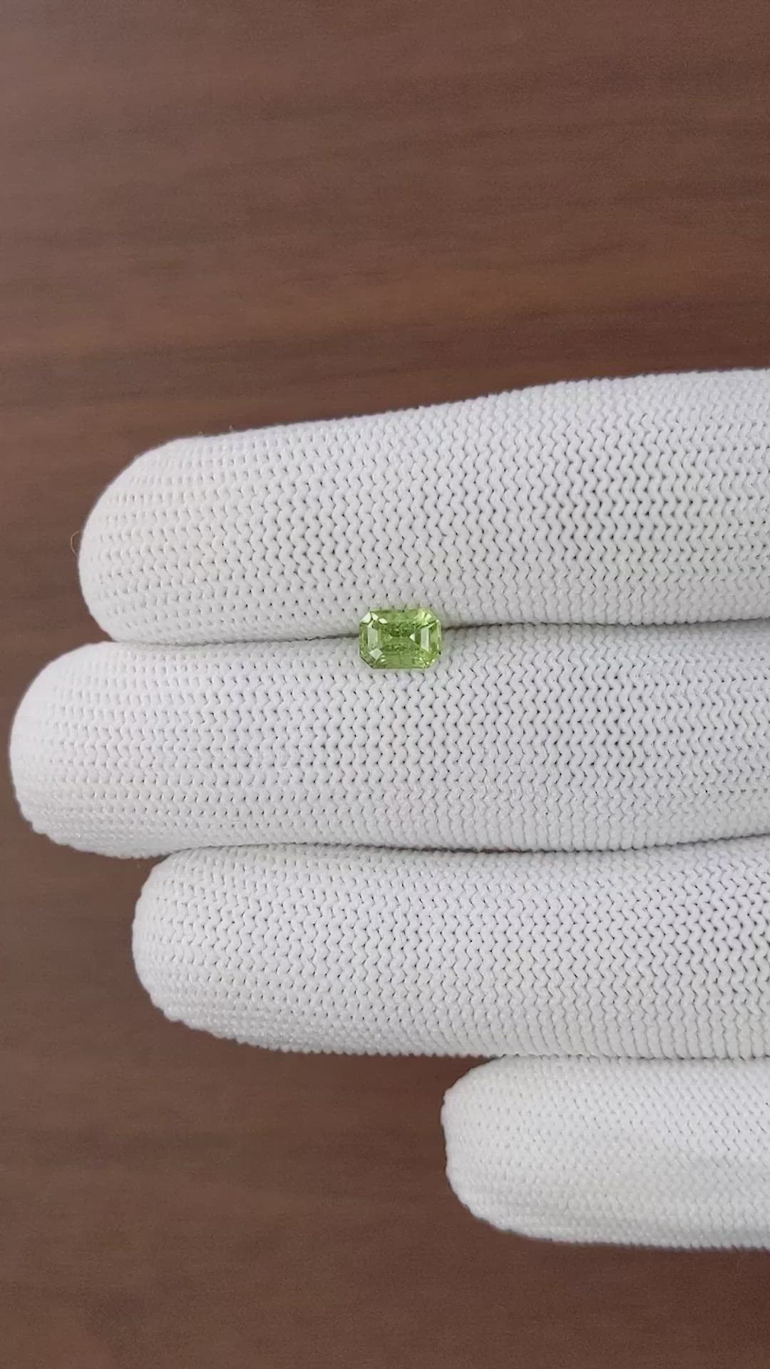 0.81 Ct. Yellowish Green Peridot from Tanzania Size Video