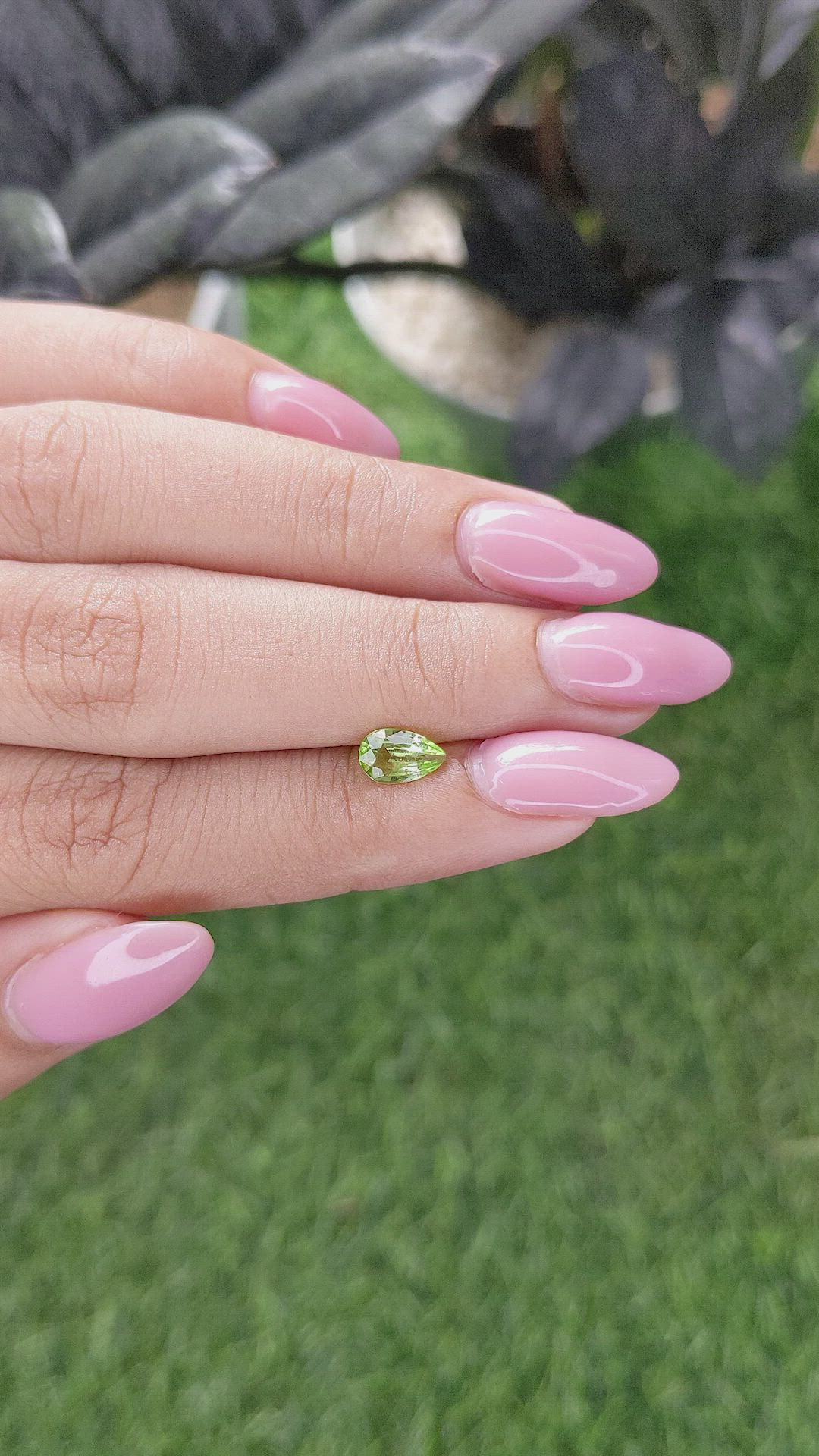0.60 Ct. Yellowish Green Peridot from Tanzania Size Video