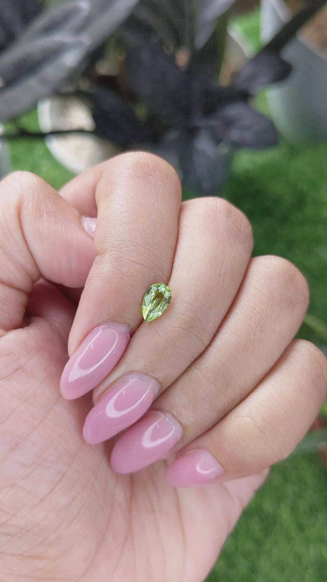 0.60 Ct. Yellowish Green Peridot from Tanzania Size Video