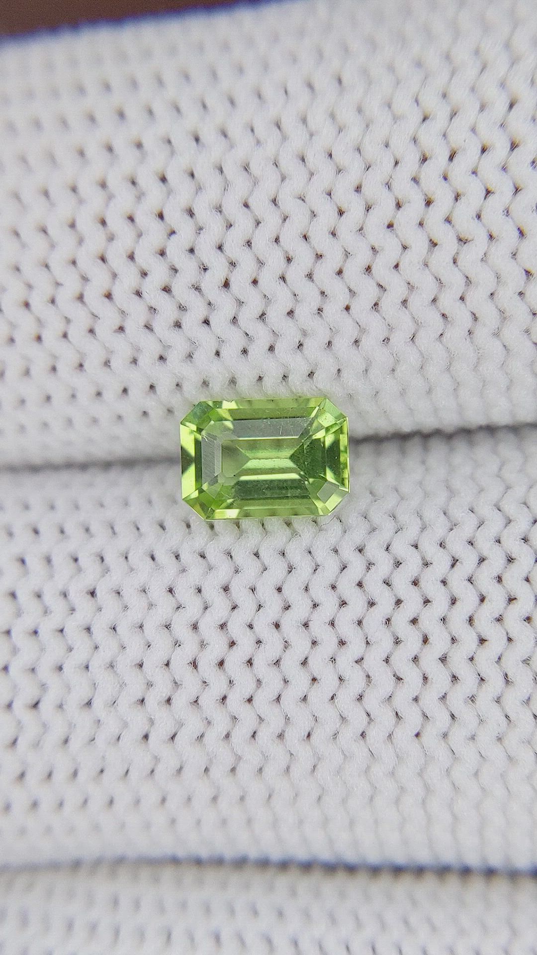 0.88 Ct. Yellowish Green Peridot from Tanzania Size Video