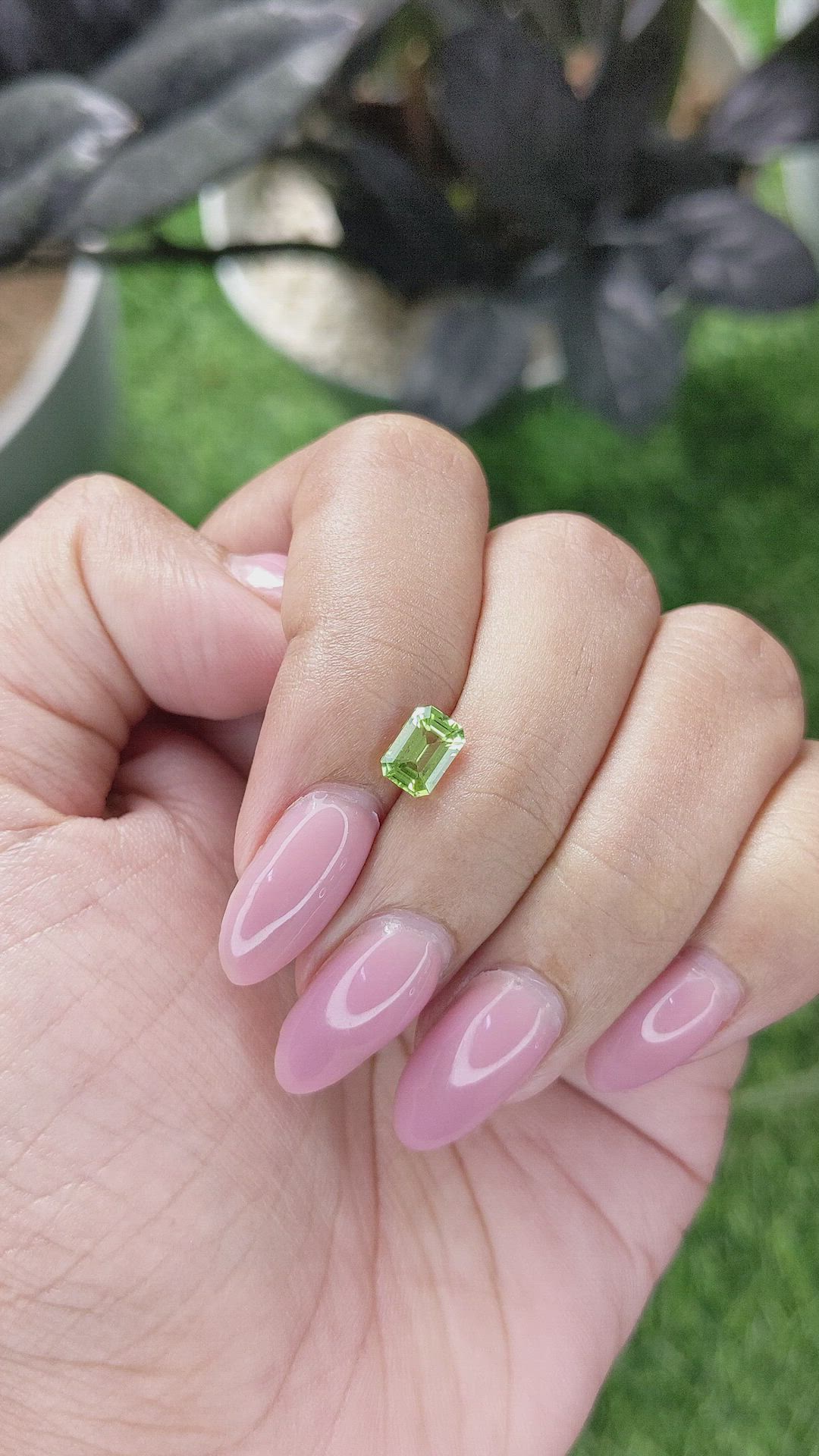 0.88 Ct. Yellowish Green Peridot from Tanzania Size Video
