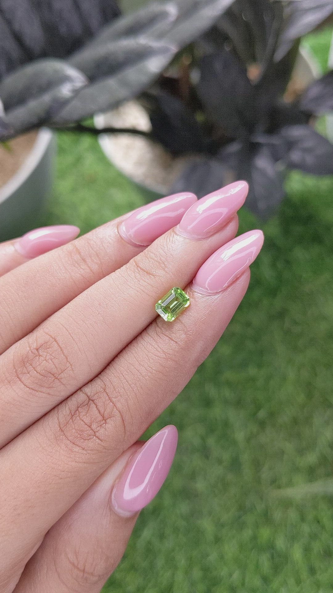 0.88 Ct. Yellowish Green Peridot from Tanzania Size Video