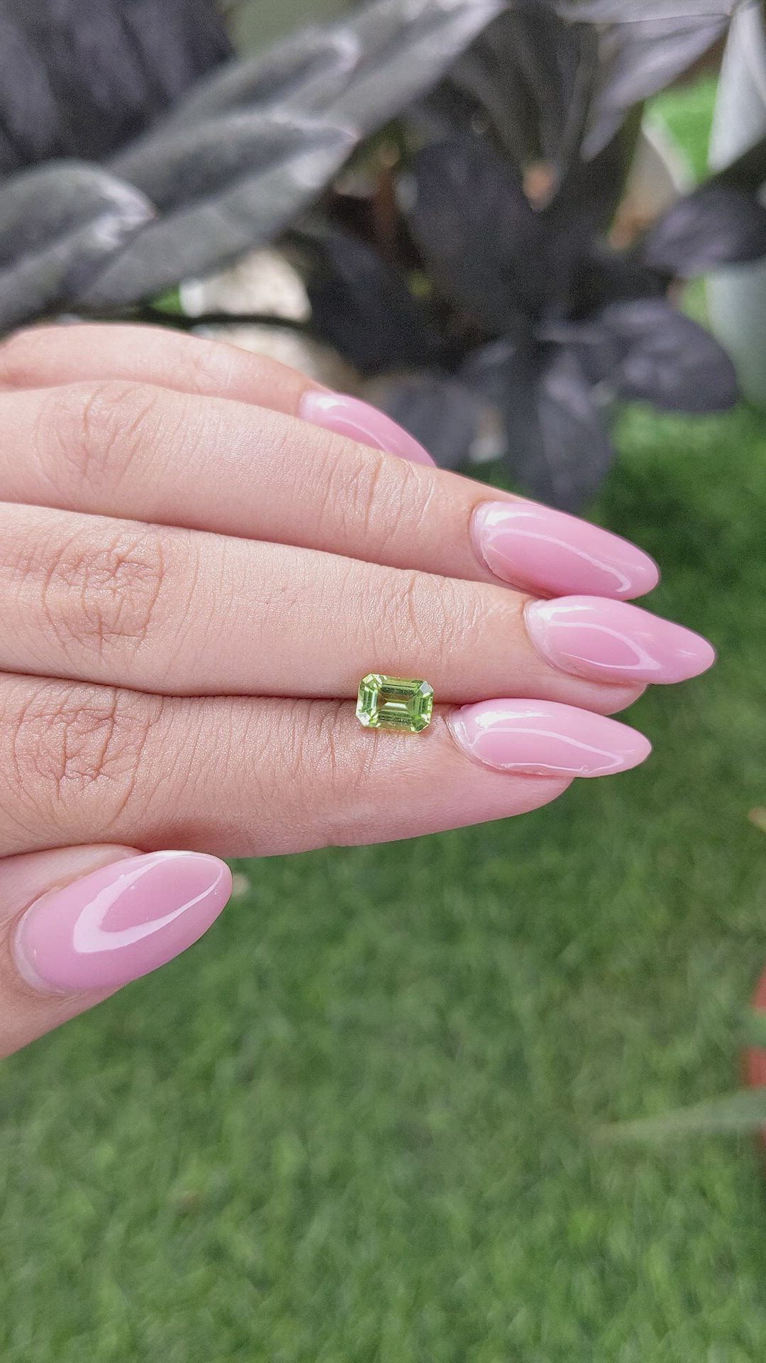 0.88 Ct. Yellowish Green Peridot from Tanzania Size Video