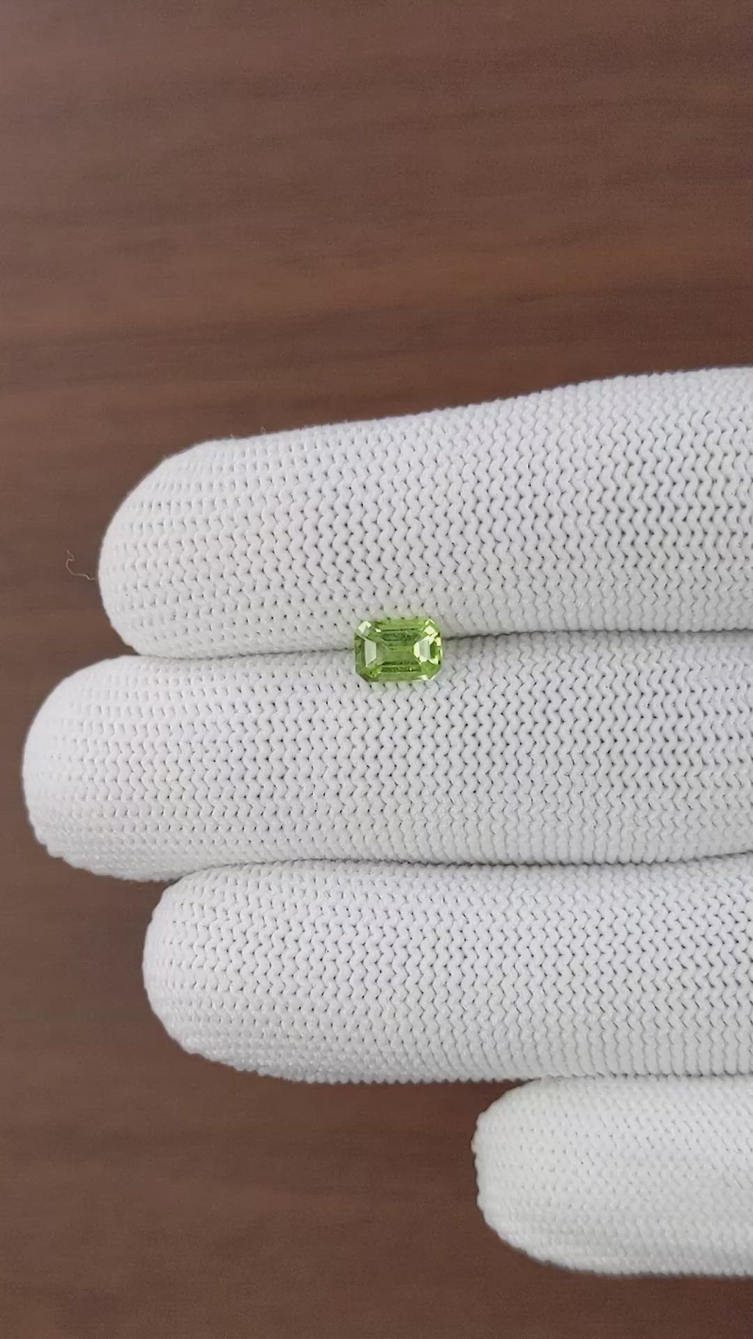 0.88 Ct. Yellowish Green Peridot from Tanzania Size Video