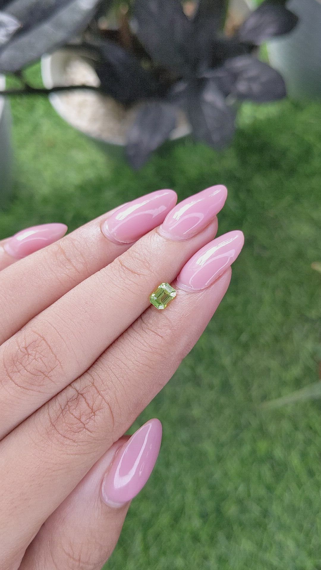 0.55 Ct. Yellowish Green Peridot from Tanzania Size Video