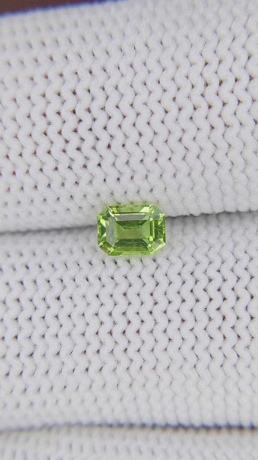 0.55 Ct. Yellowish Green Peridot from Tanzania Size Video