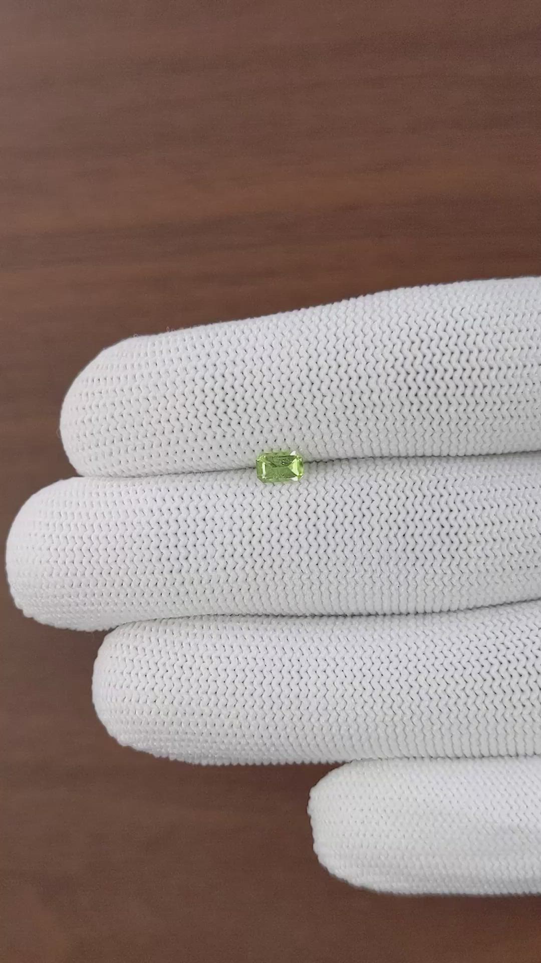 0.36 Ct. Yellowish Green Peridot from Tanzania Size Video