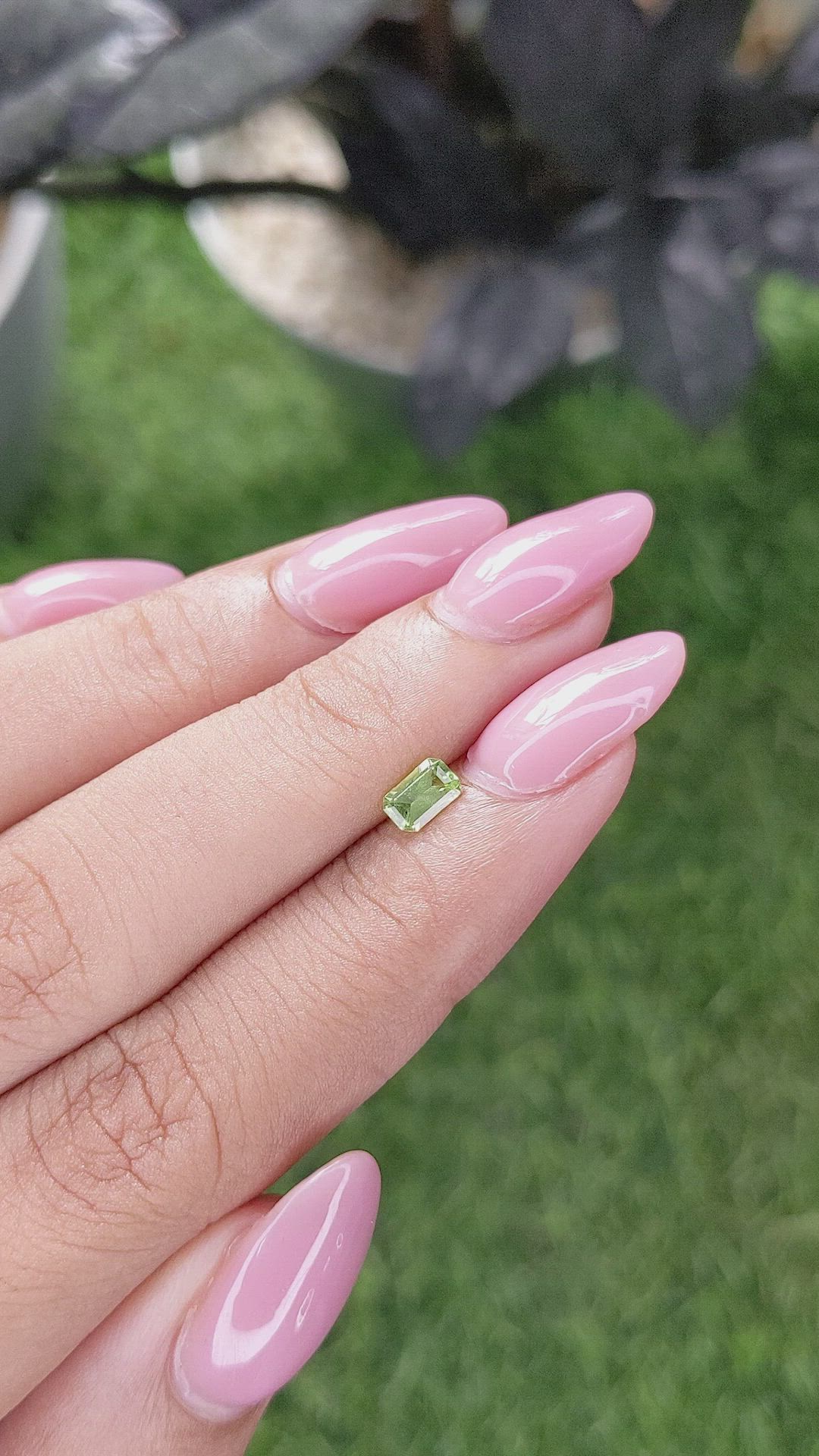0.36 Ct. Yellowish Green Peridot from Tanzania Size Video