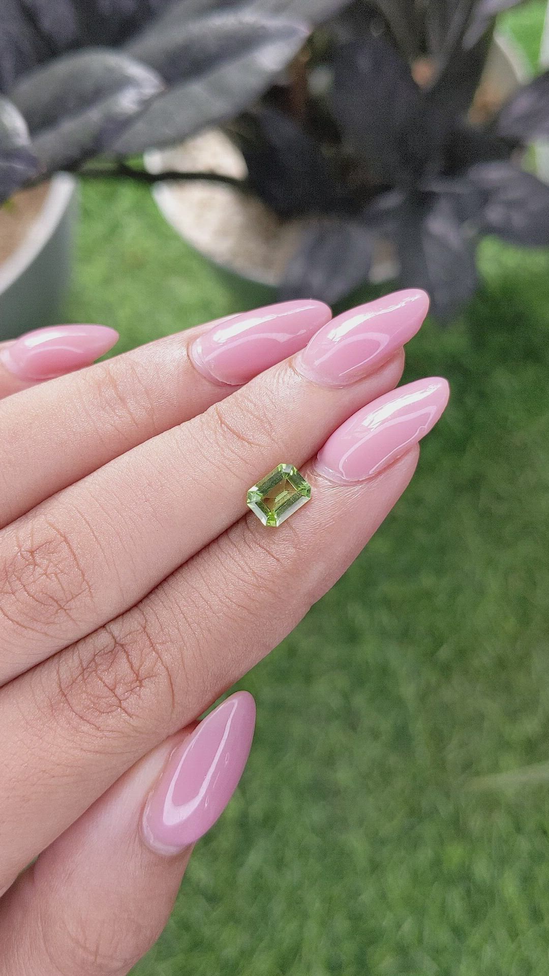 0.85 Ct. Yellowish Green Peridot from Tanzania Size Video