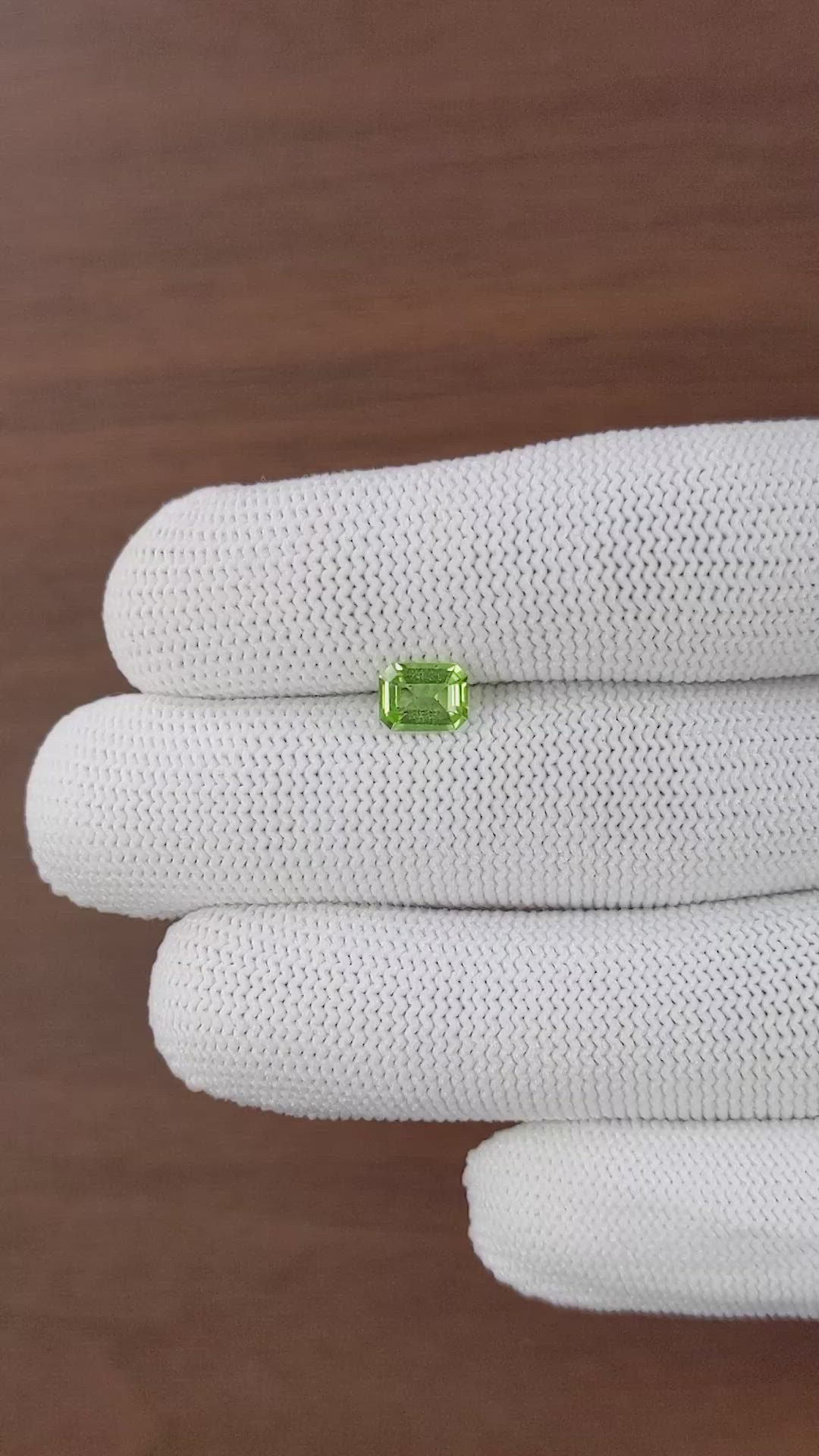 0.85 Ct. Yellowish Green Peridot from Tanzania Size Video