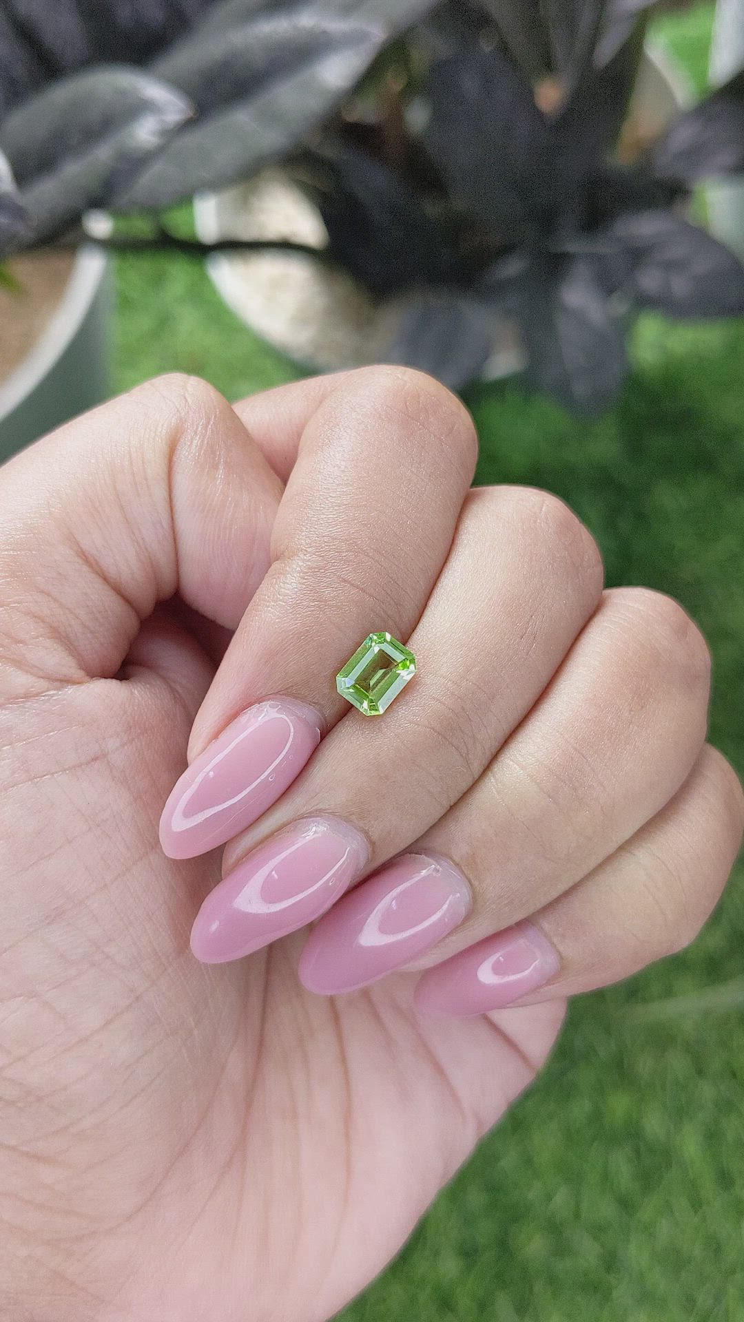 0.85 Ct. Yellowish Green Peridot from Tanzania Size Video