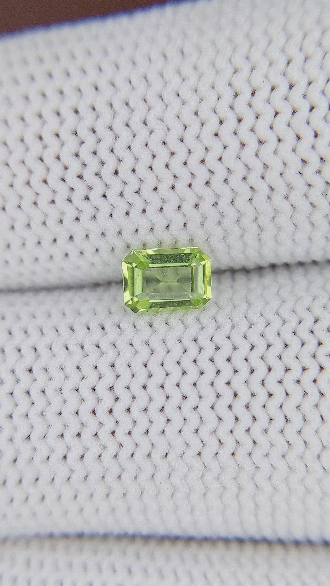 0.52 Ct. Yellowish Green Peridot from Tanzania Size Video