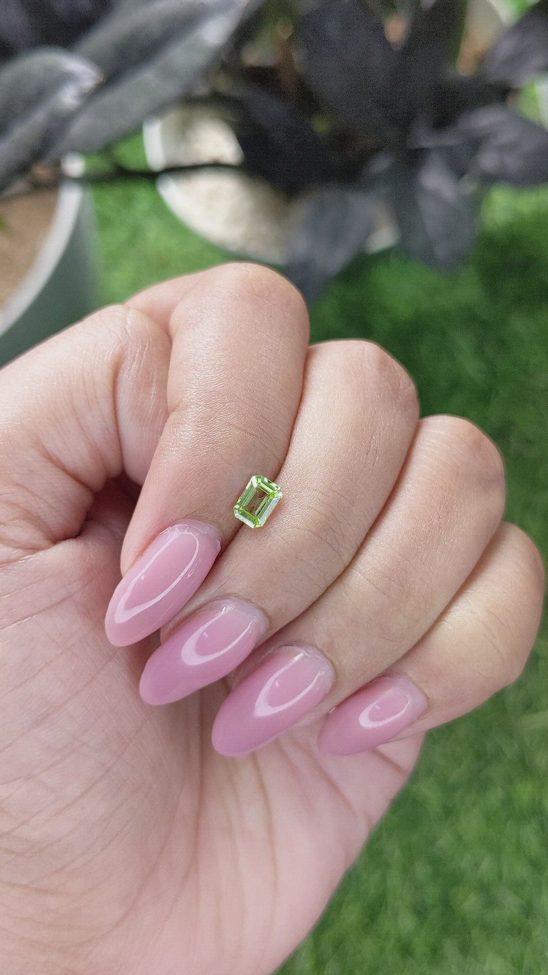 0.52 Ct. Yellowish Green Peridot from Tanzania Size Video