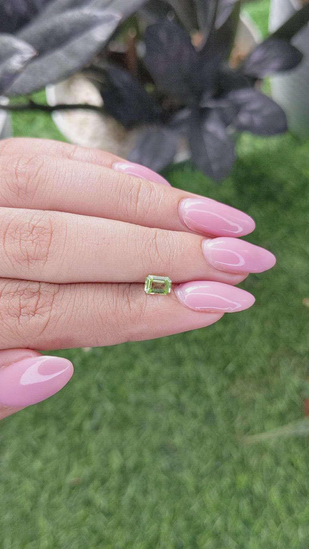 0.52 Ct. Yellowish Green Peridot from Tanzania Size Video