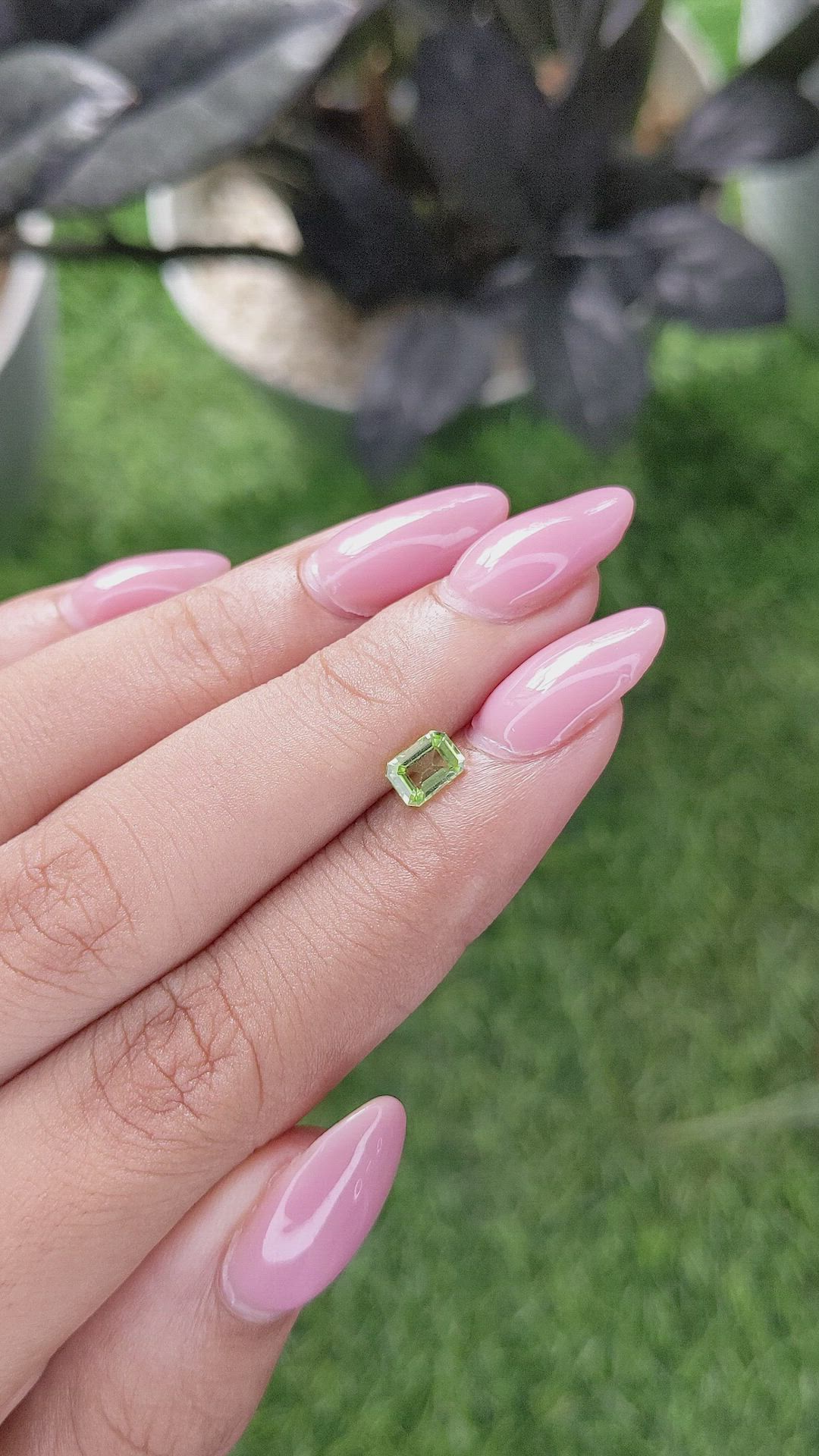 0.52 Ct. Yellowish Green Peridot from Tanzania Size Video