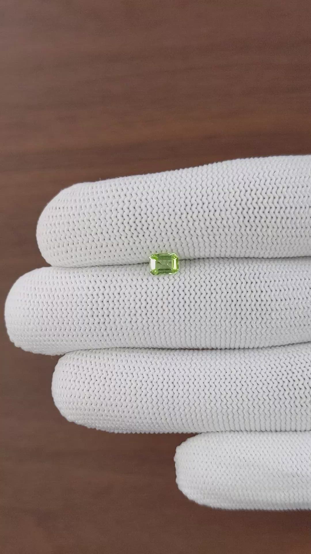 0.52 Ct. Yellowish Green Peridot from Tanzania Size Video