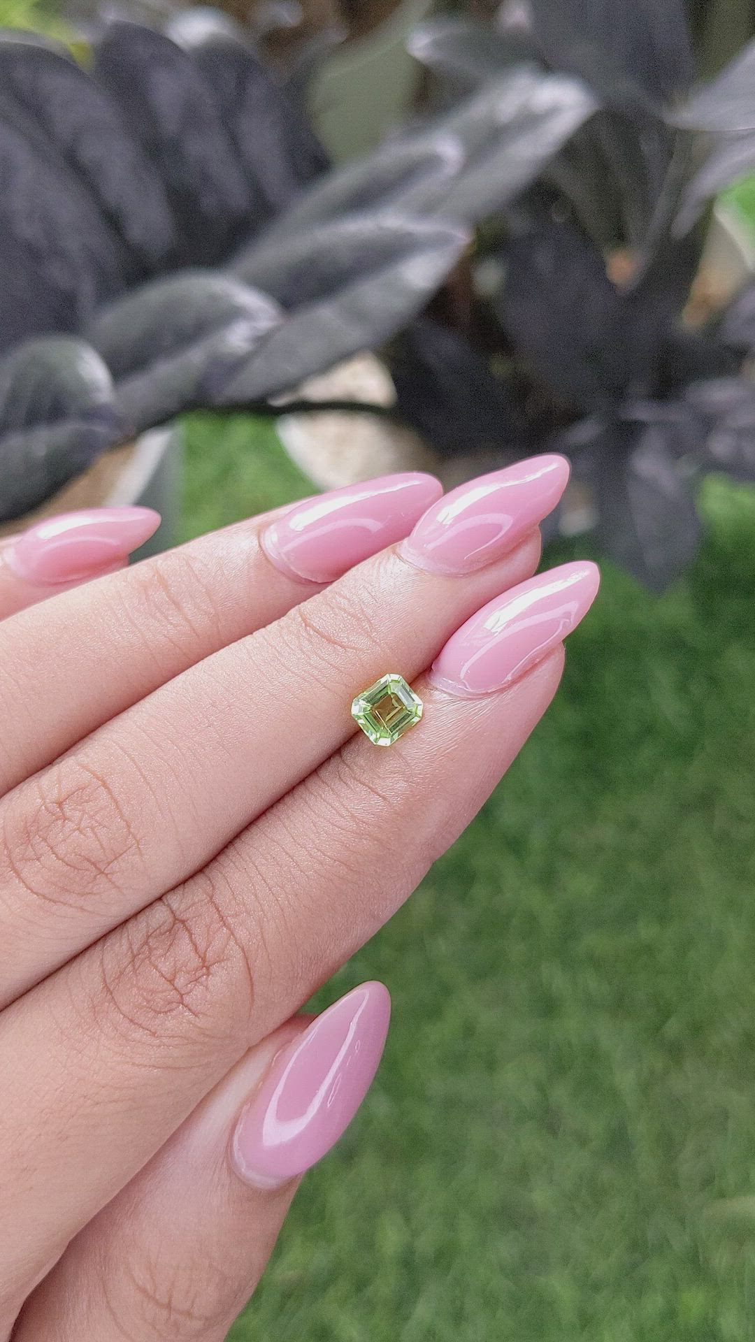 0.64 Ct. Yellowish Green Peridot from Tanzania Size Video