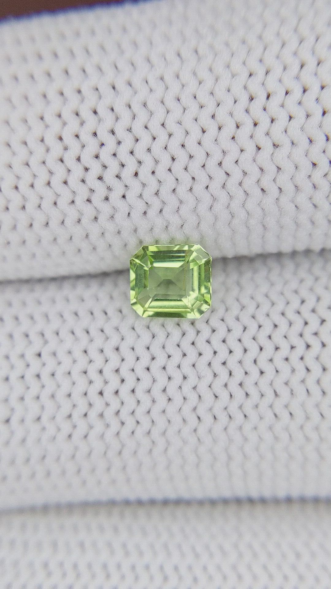 0.64 Ct. Yellowish Green Peridot from Tanzania Size Video