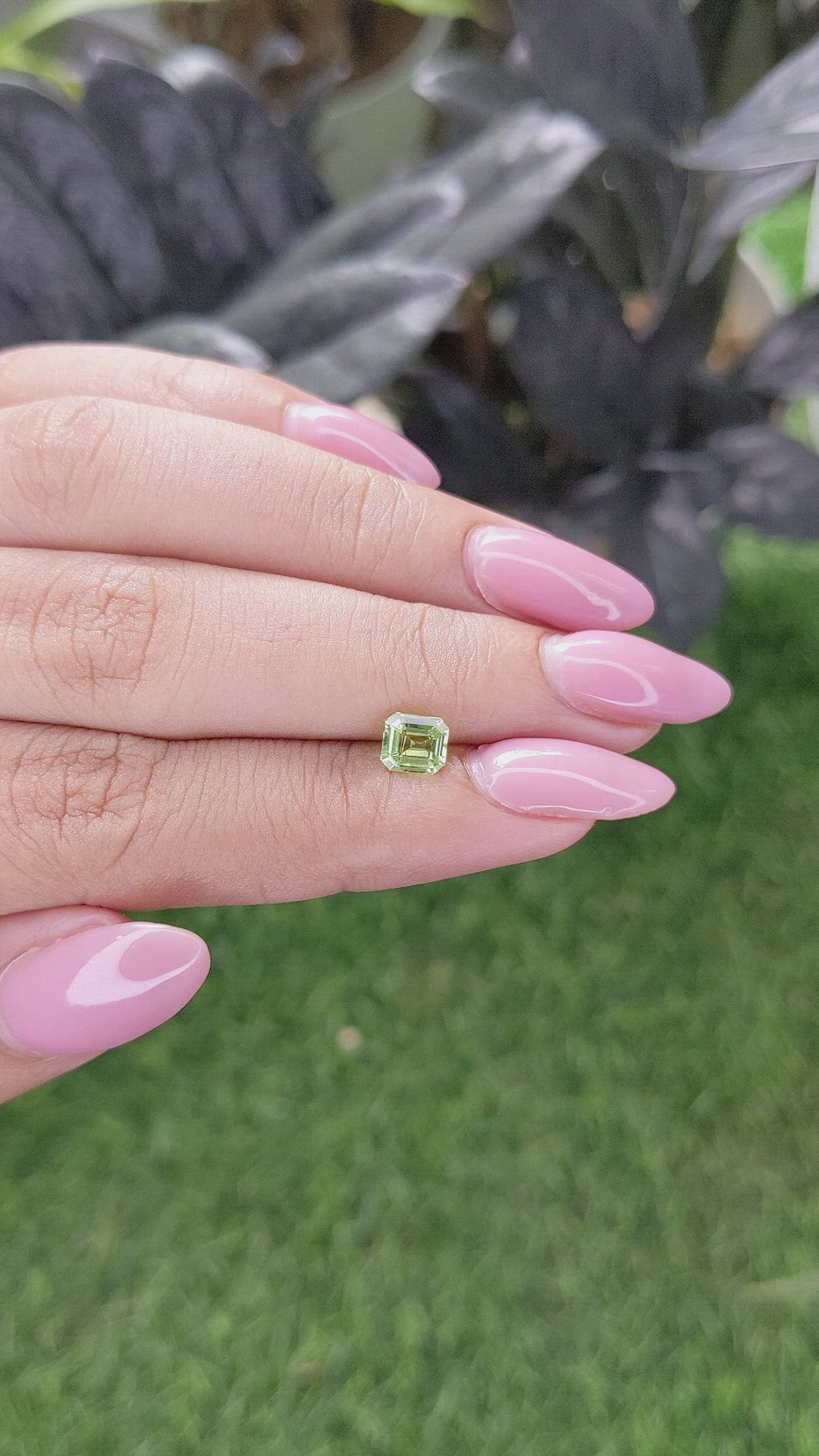 0.64 Ct. Yellowish Green Peridot from Tanzania Size Video