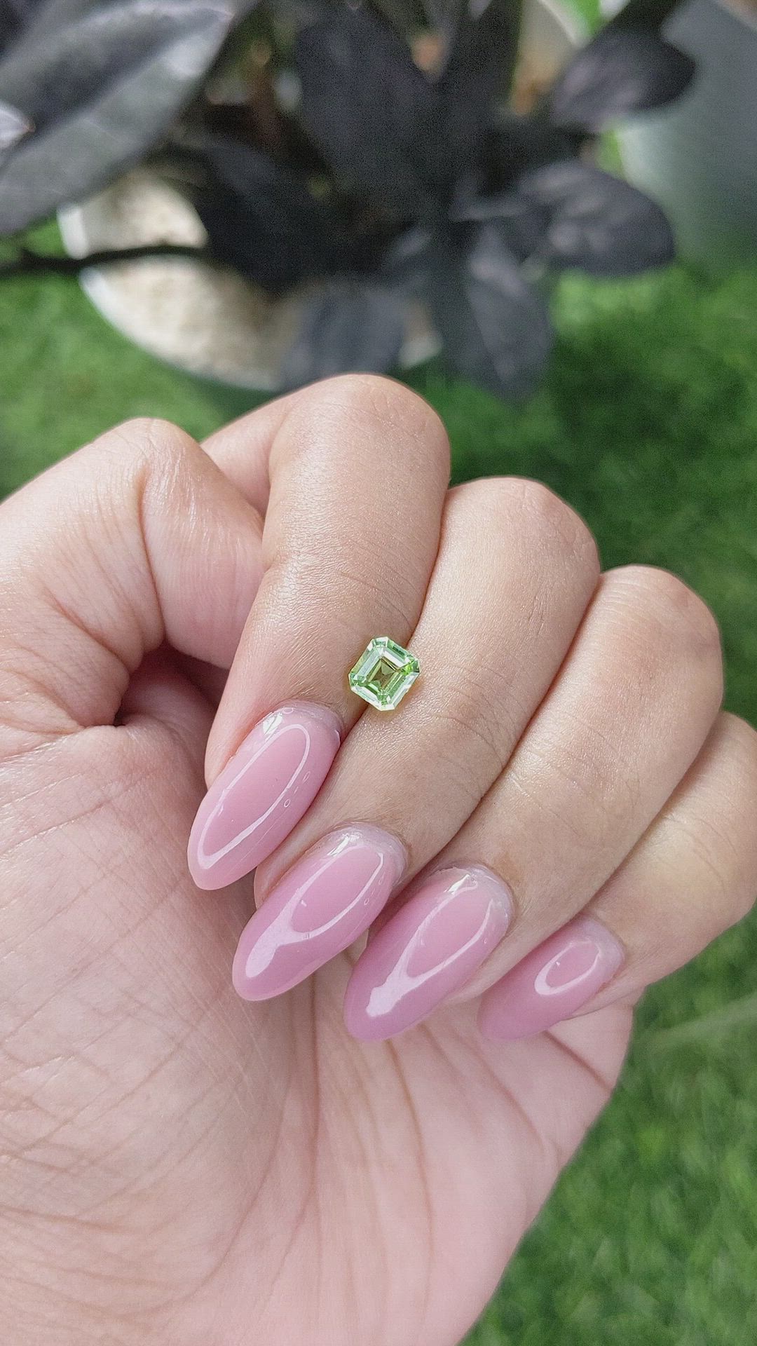0.64 Ct. Yellowish Green Peridot from Tanzania Size Video