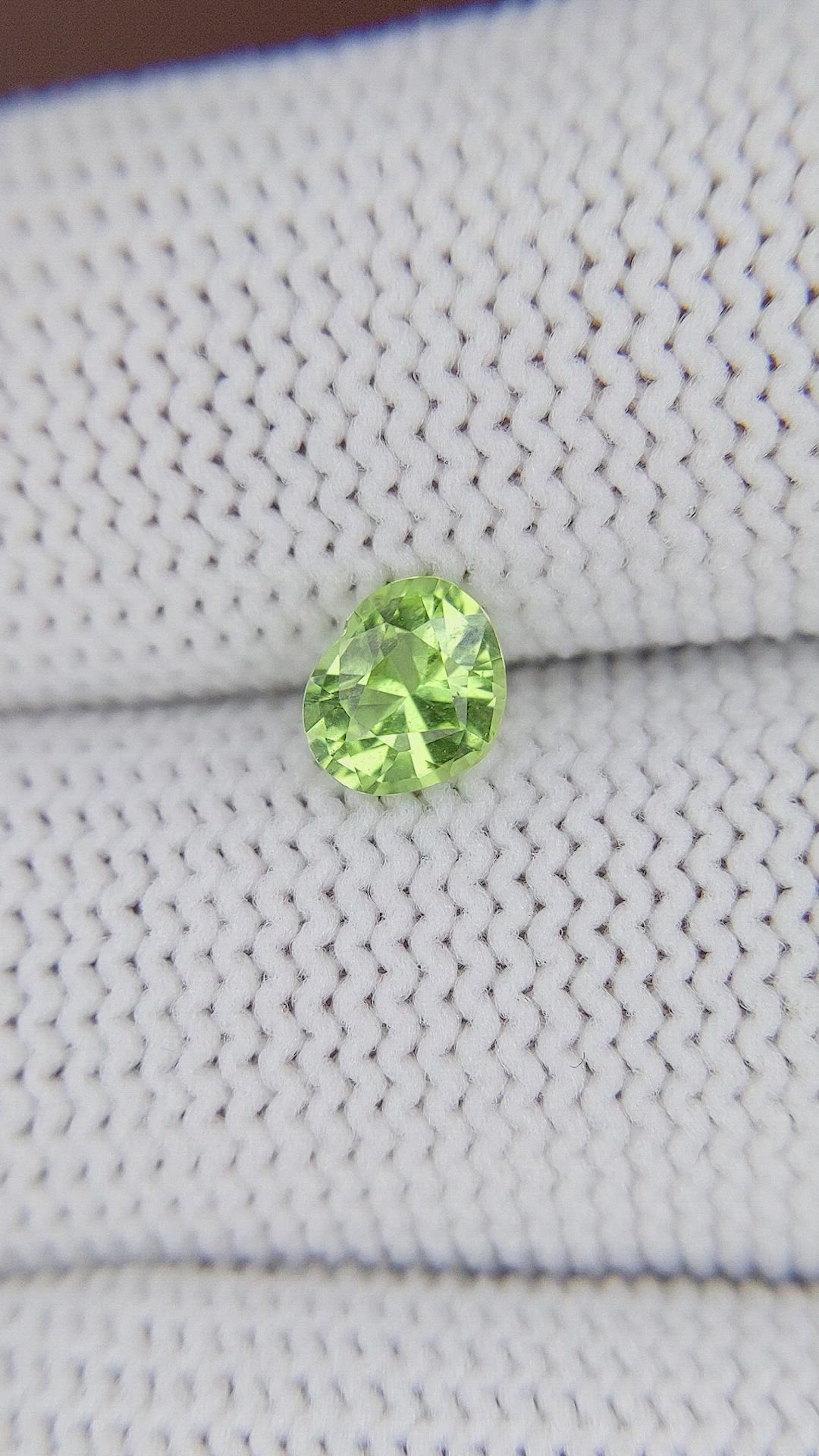 0.69 Ct. Yellowish Green Peridot from Tanzania Size Video