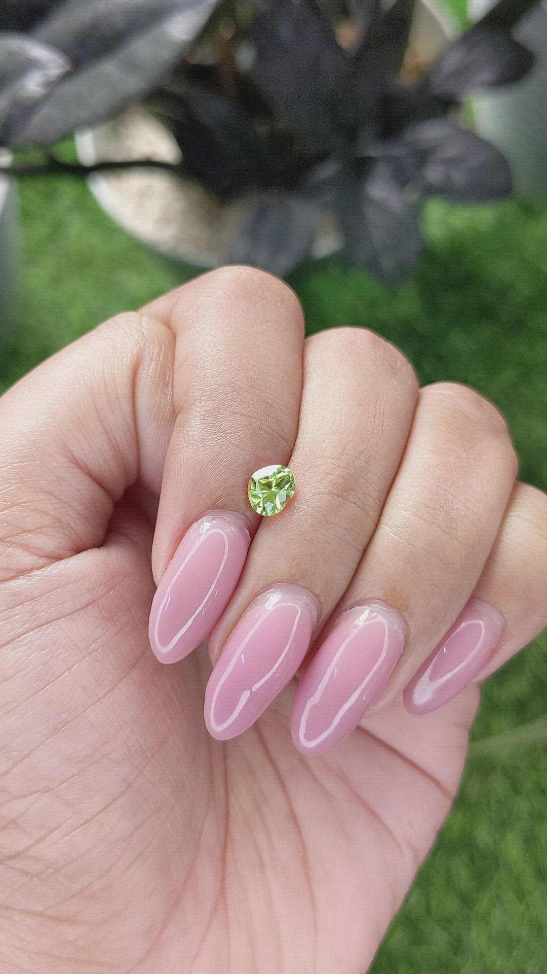 0.69 Ct. Yellowish Green Peridot from Tanzania Size Video