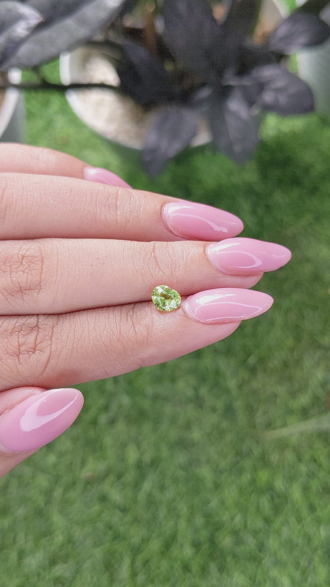 0.69 Ct. Yellowish Green Peridot from Tanzania Size Video