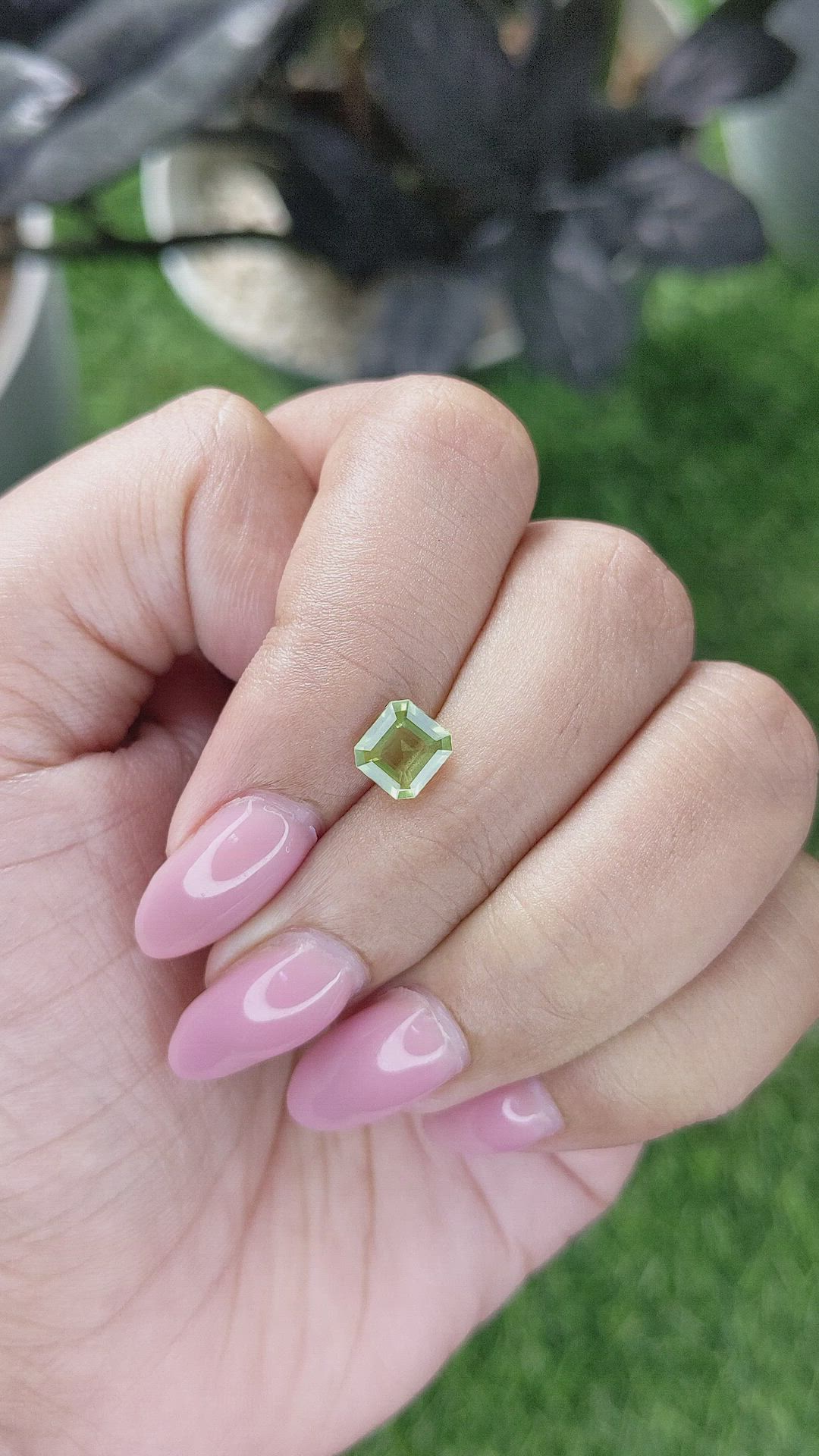 0.91 Ct. Yellowish Green Peridot from Tanzania Size Video