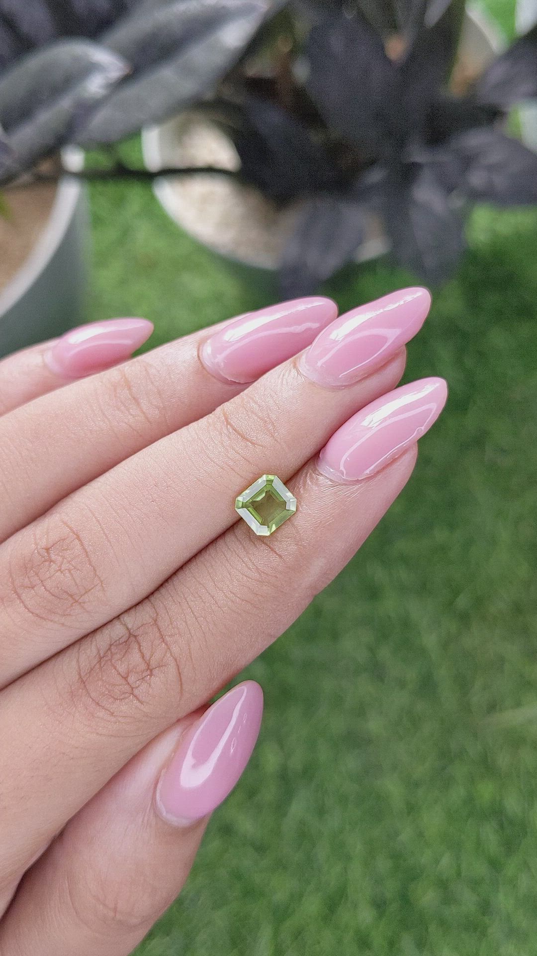 0.91 Ct. Yellowish Green Peridot from Tanzania Size Video
