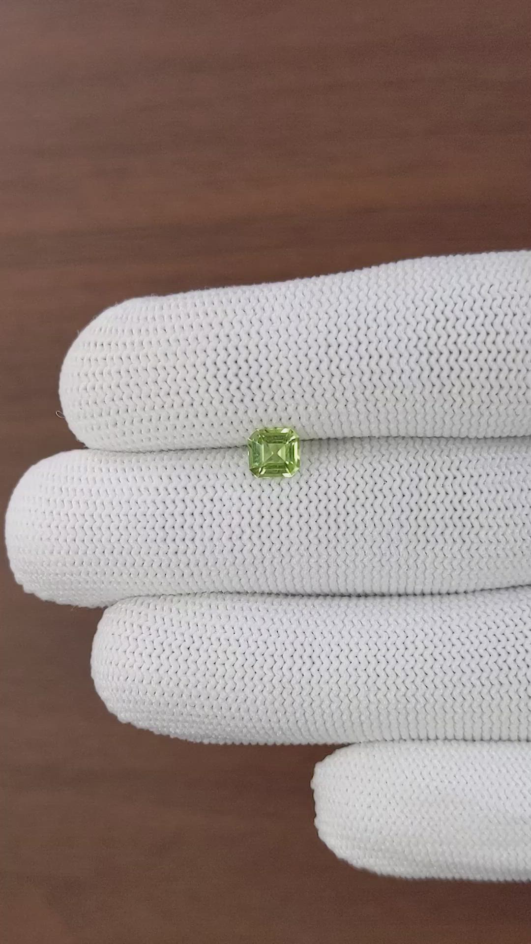 0.76 Ct. Yellowish Green Peridot from Tanzania Size Video