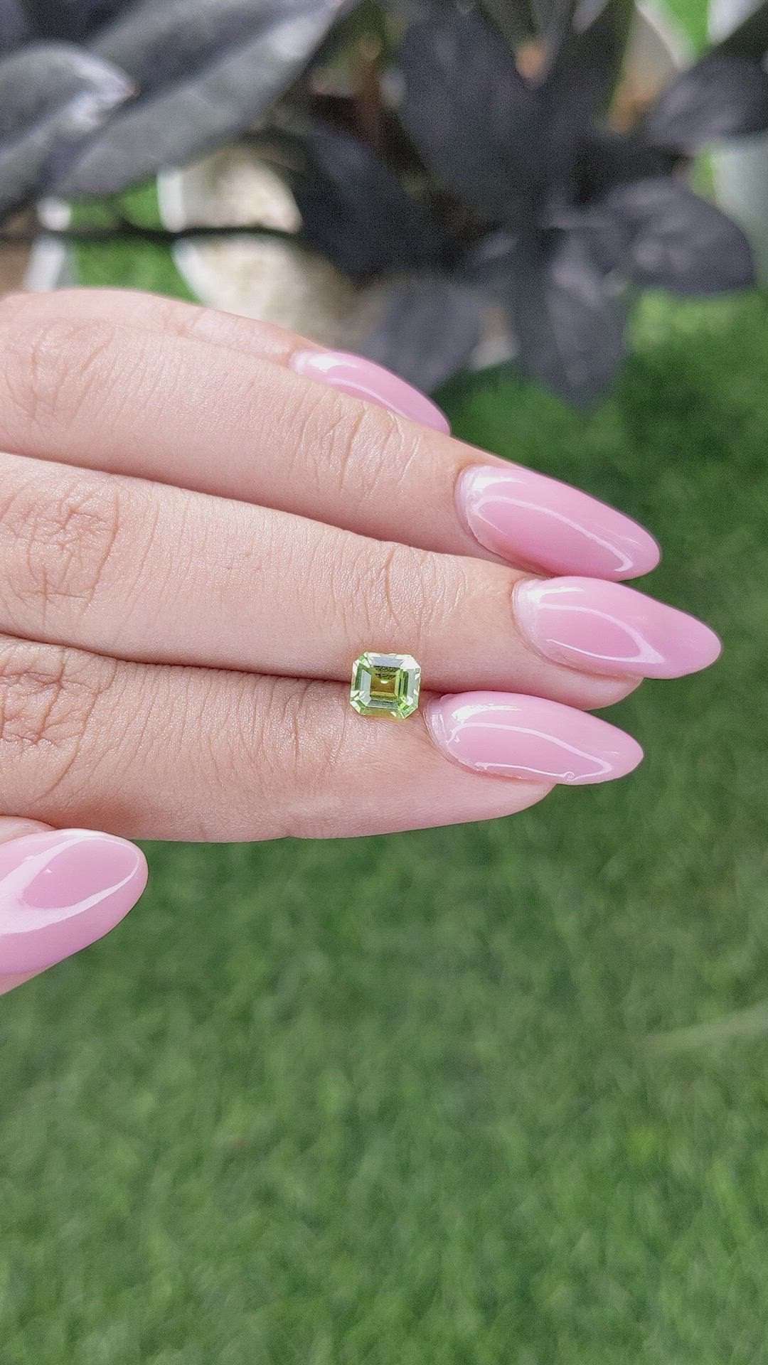 0.76 Ct. Yellowish Green Peridot from Tanzania Size Video