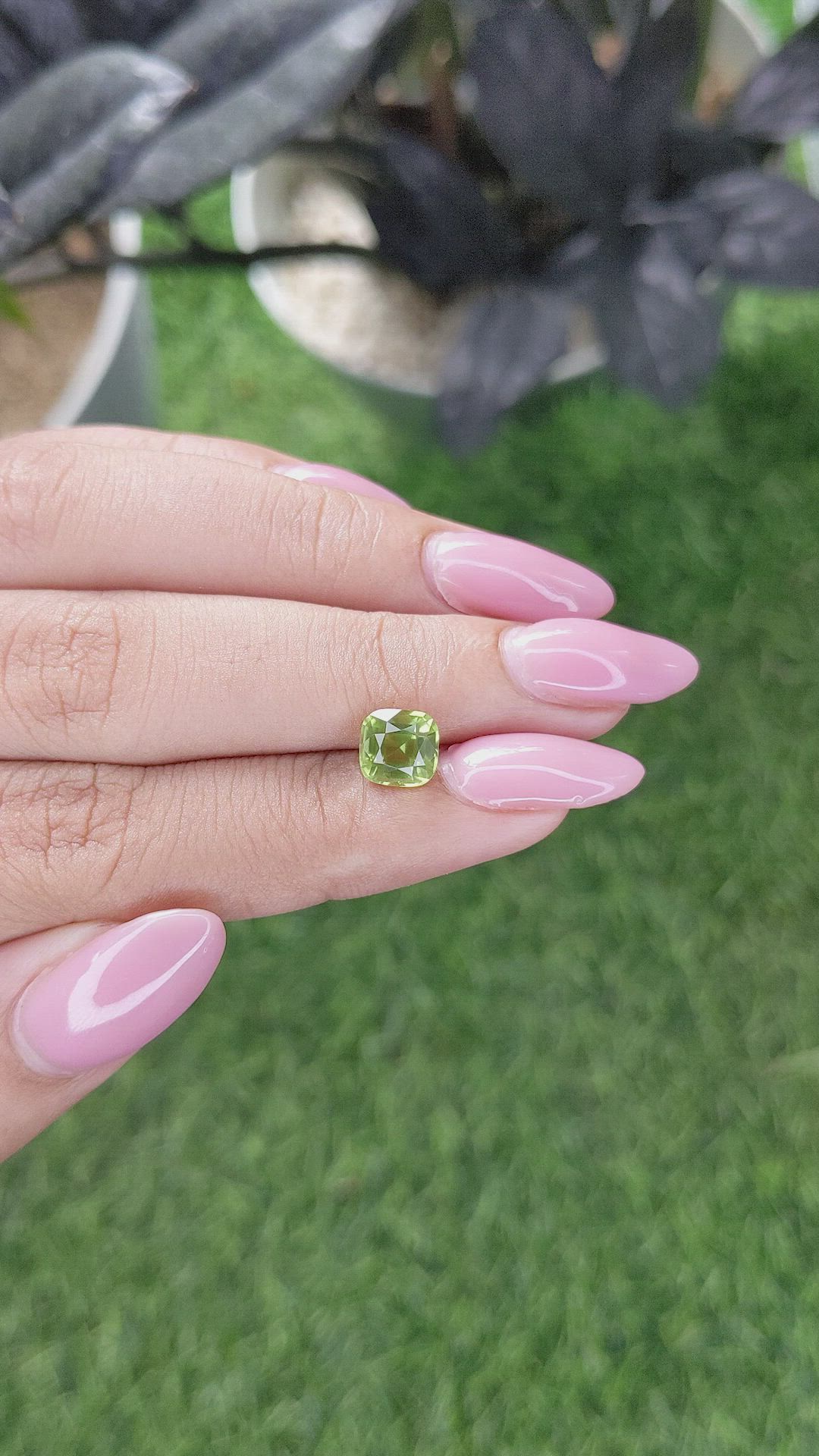 1.57 Ct. Yellowish Green Peridot from Tanzania Size Video
