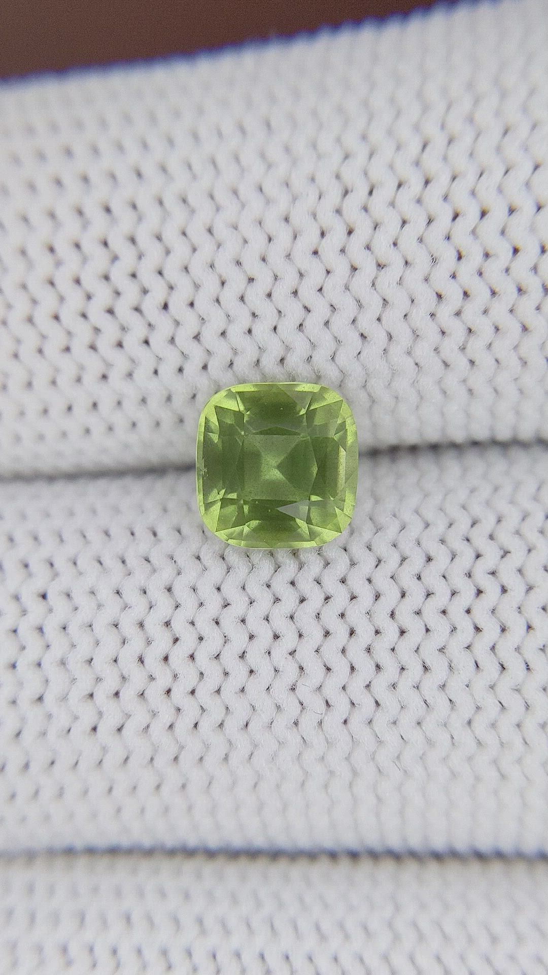 1.57 Ct. Yellowish Green Peridot from Tanzania Size Video