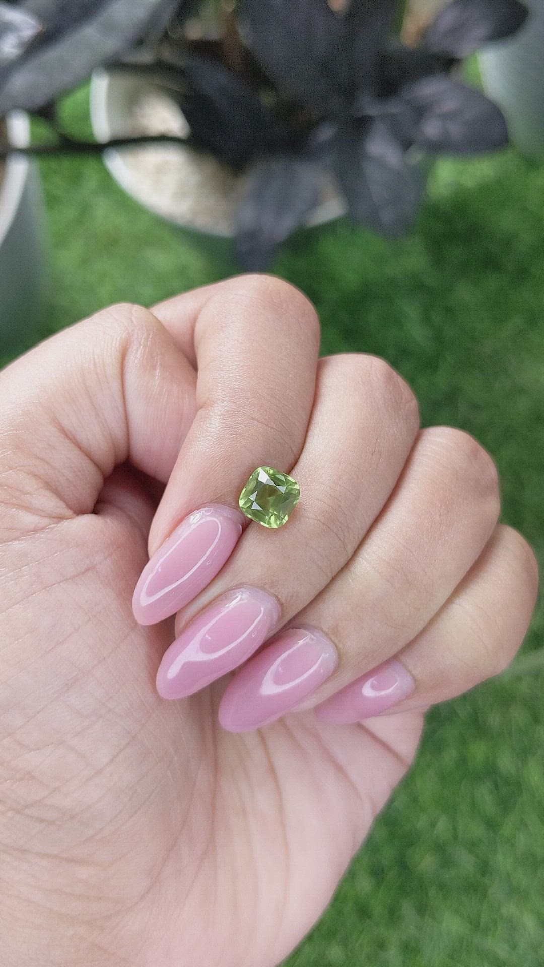 1.57 Ct. Yellowish Green Peridot from Tanzania Size Video