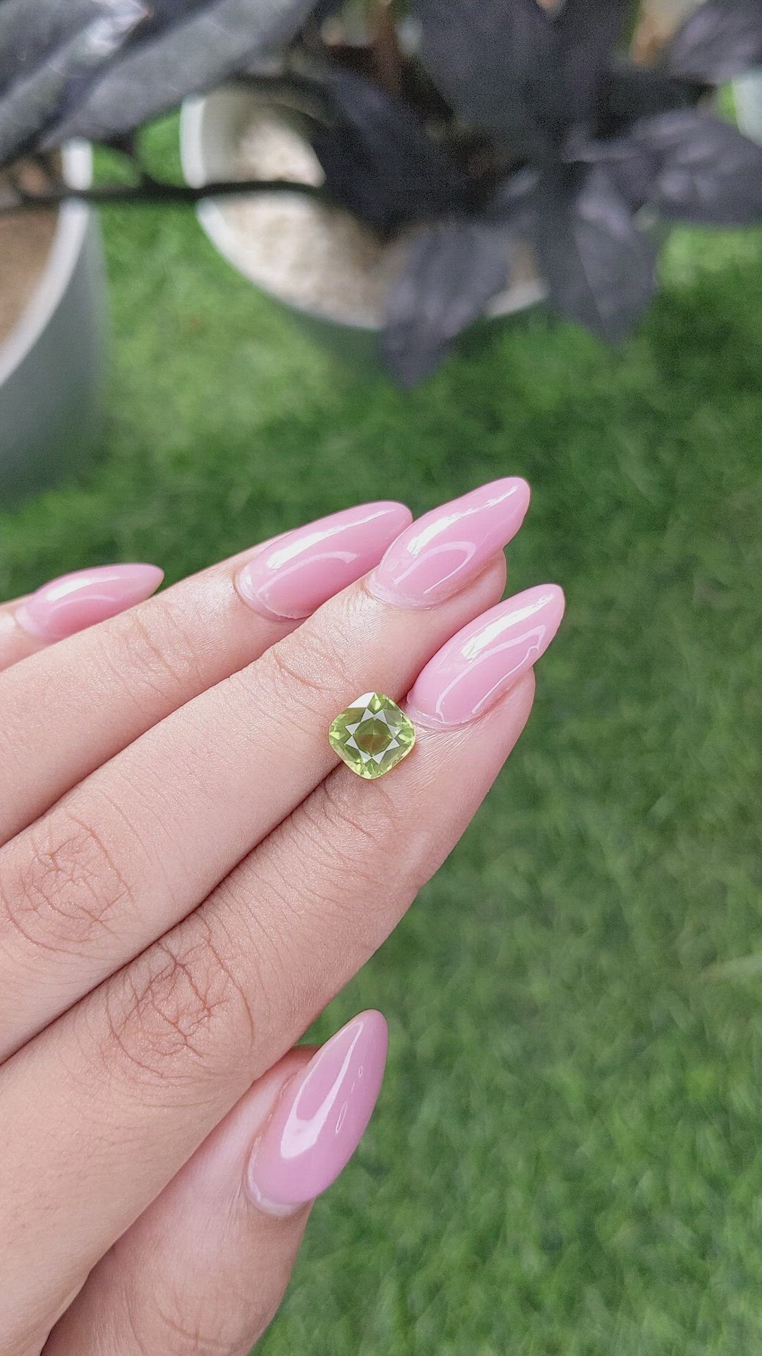 1.57 Ct. Yellowish Green Peridot from Tanzania Size Video